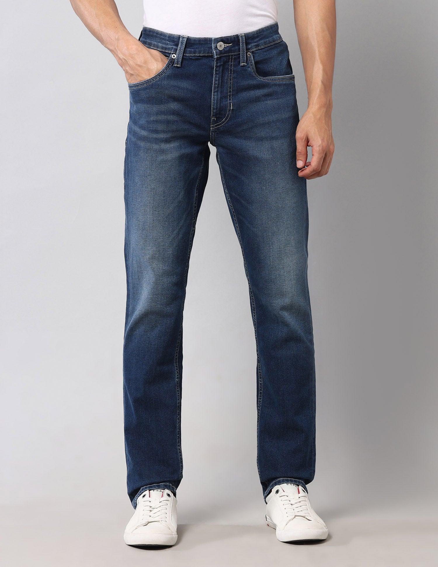 Regallo Skinny Fit Blue Vintage Jeans Dark Wash - U.S. Polo Assn. India | Large