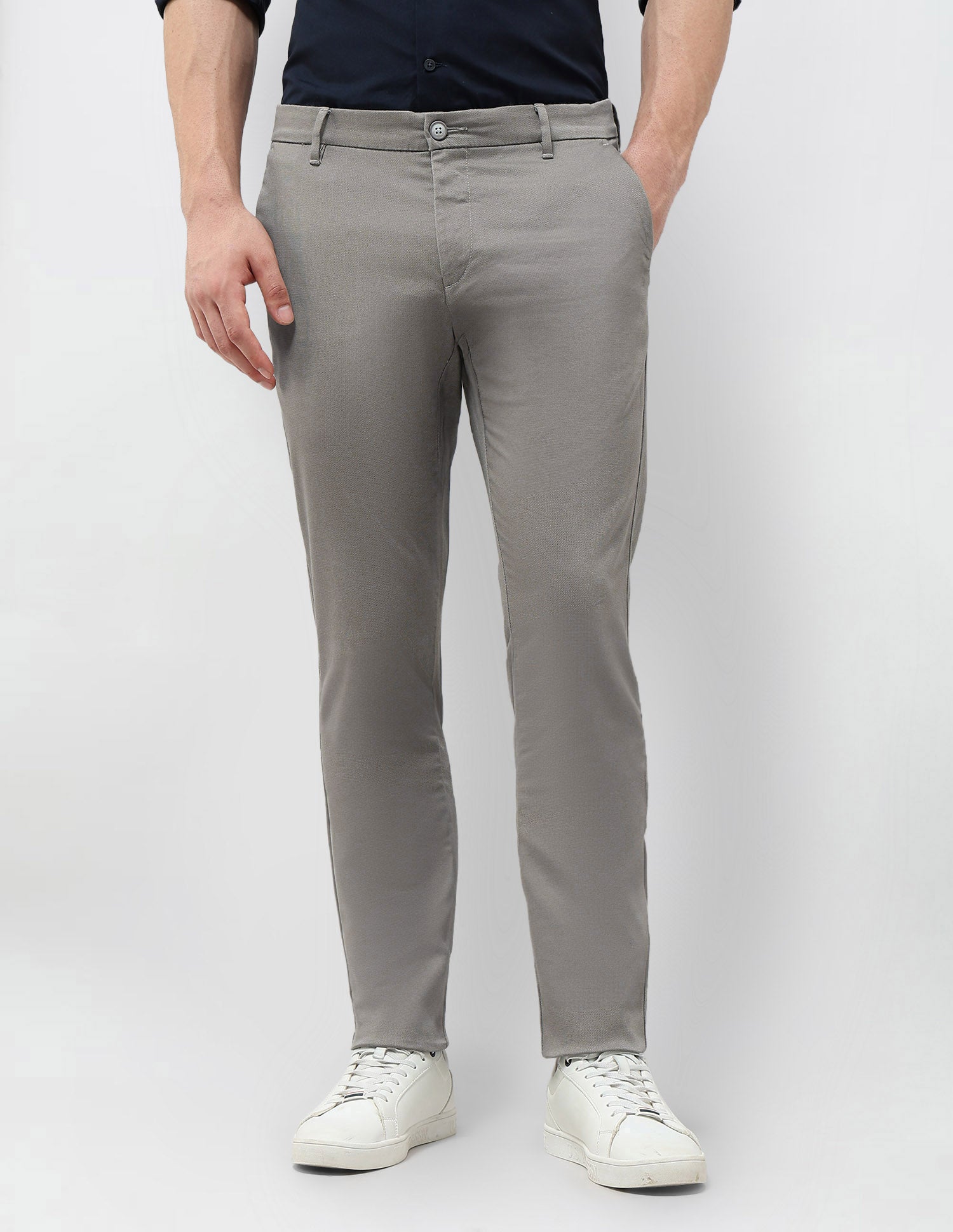 Twill All Over Printed Trousers Grey - U.S. Polo Assn. India | Large