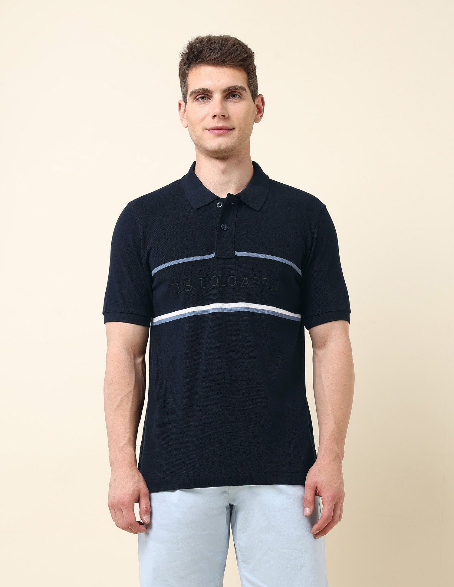 Brand Embroidered Classic Polo Shirt Navy - U.S. POLO ASSN. | Large