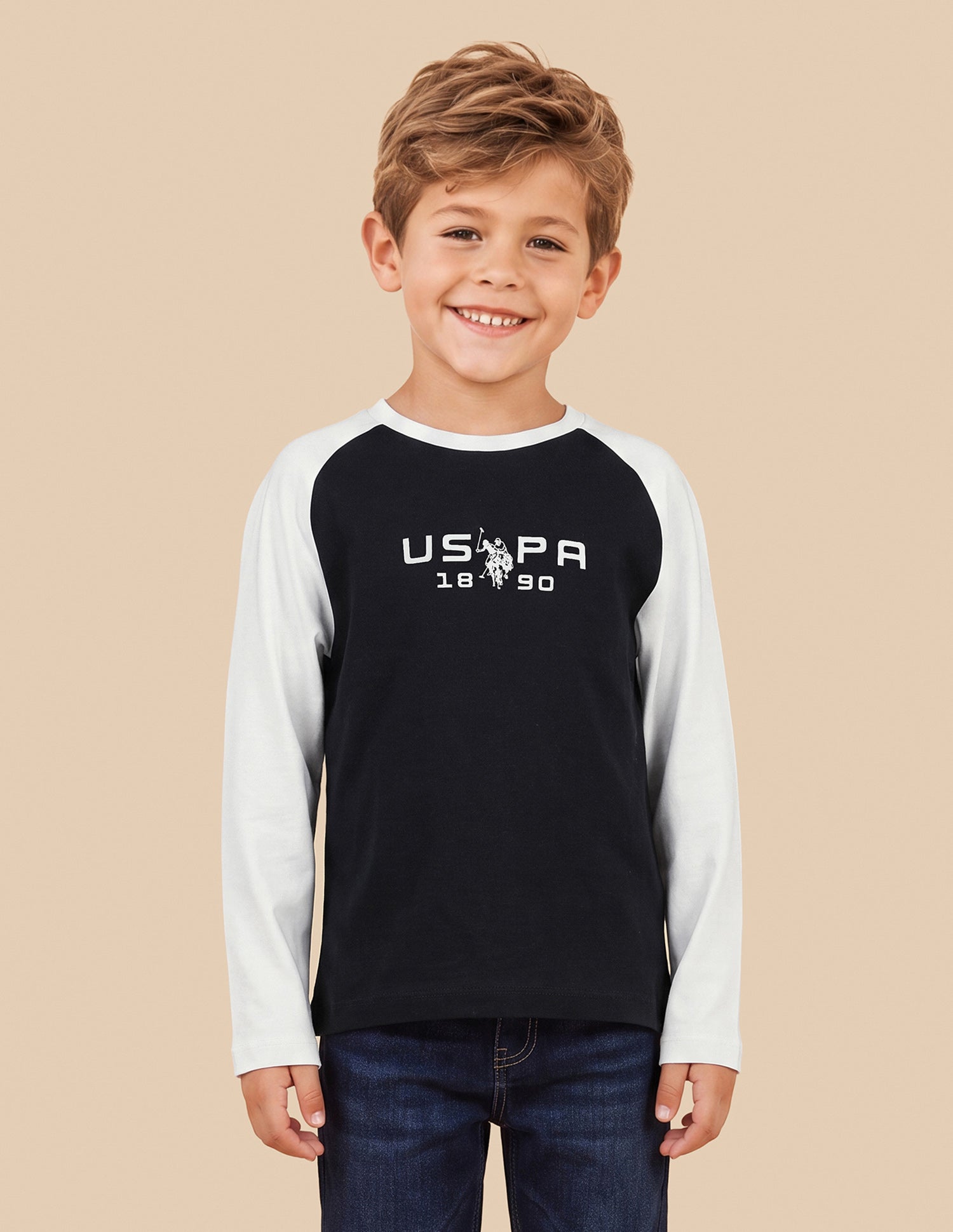 Colour Blocked Regular Fit T-Shirt Navy - U.S. Polo Assn. India | Large