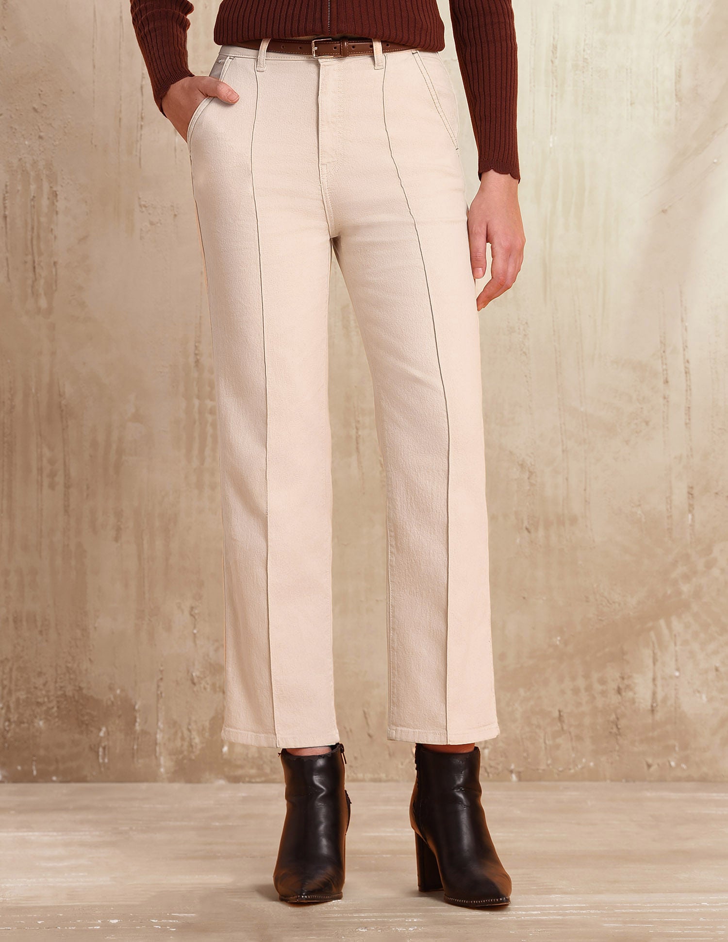 High Rise Straight Fit Jeans White - U.S. POLO ASSN. | Large