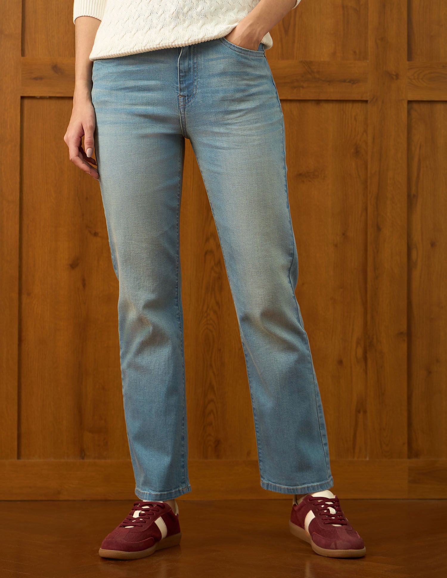 High Rise Straight Fit Jeans Blue - U.S. POLO ASSN. | Large