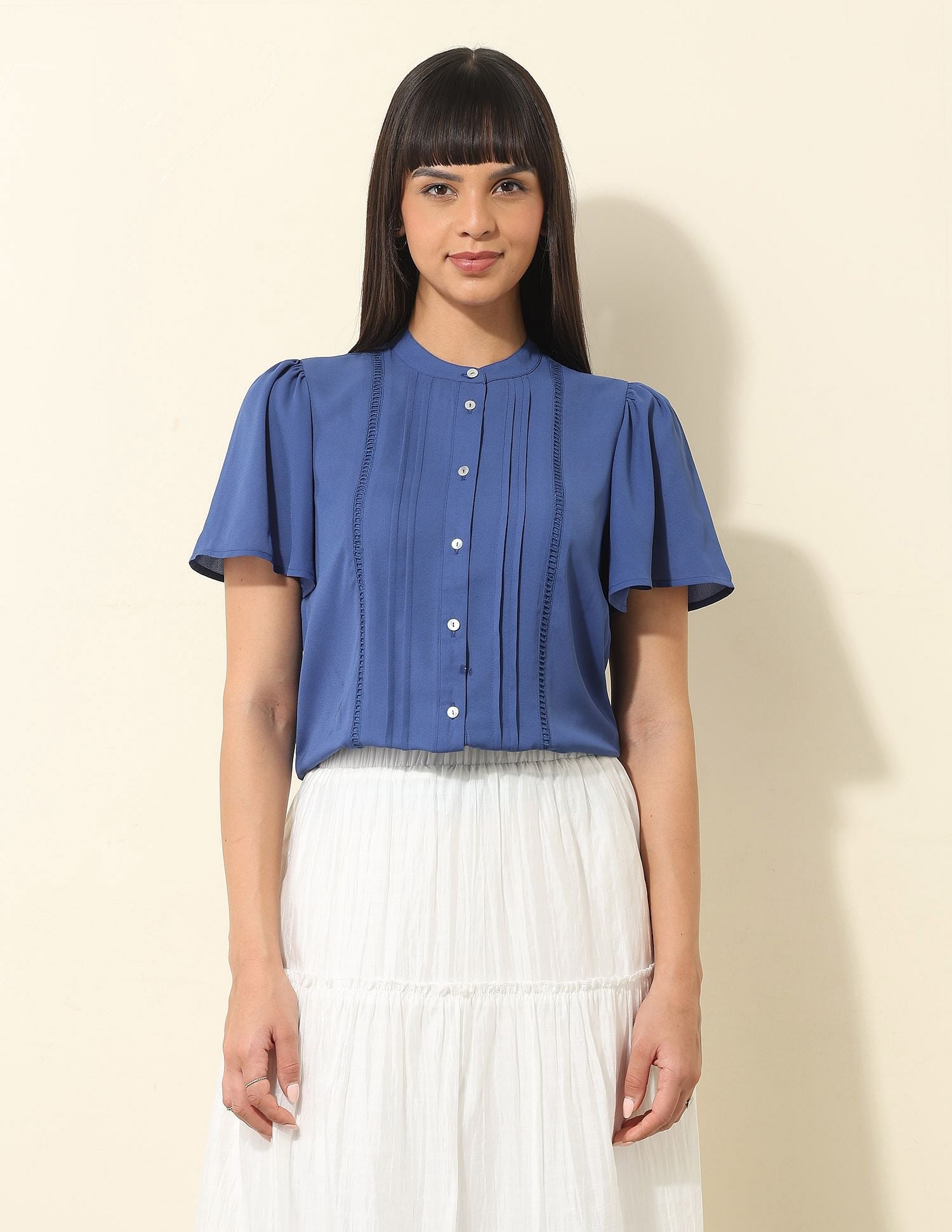 Pleated Solid Top Blue - U.S. Polo Assn. India | Large