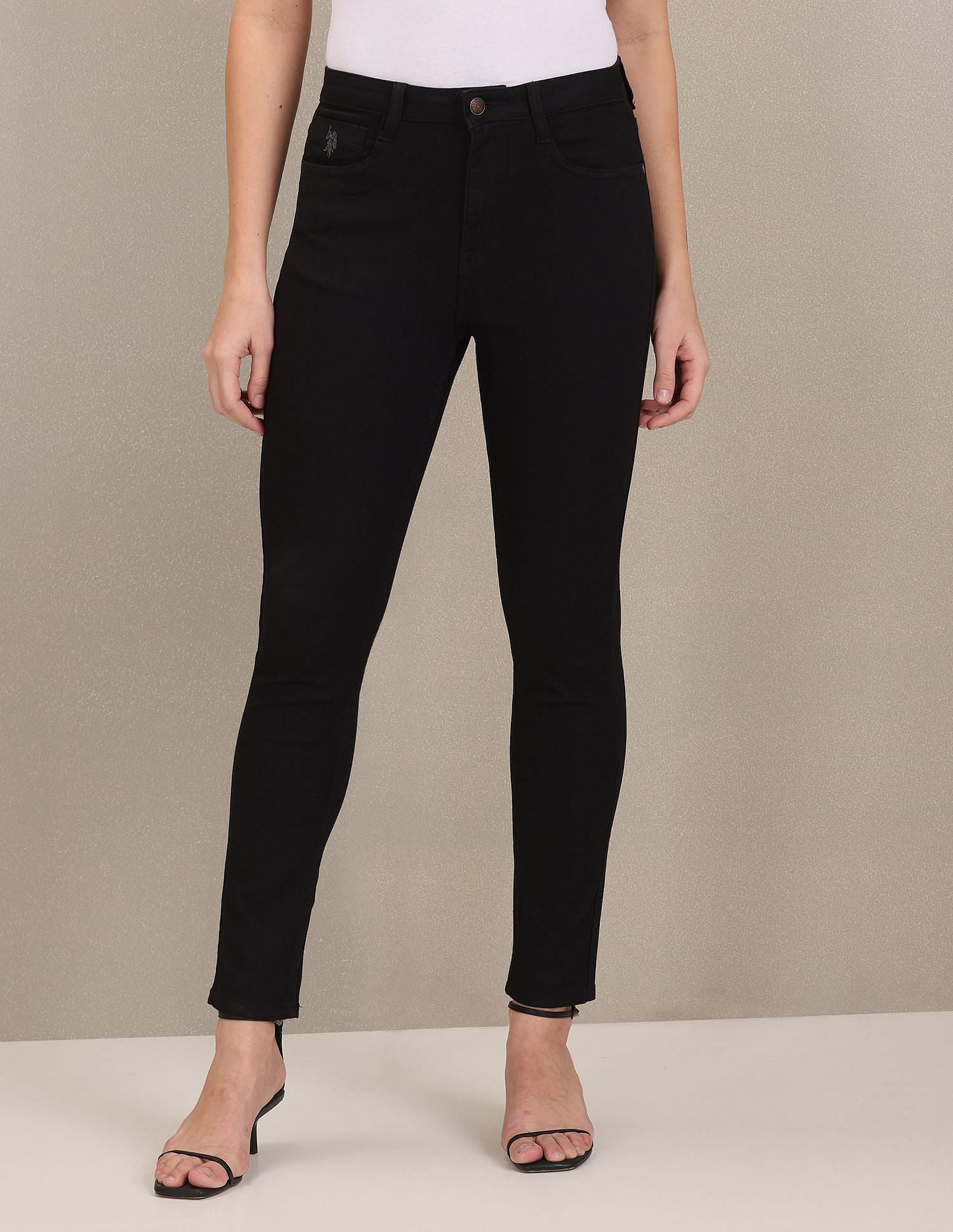 Clean Look Skinny Fit Jeans Black - U.S. Polo Assn. India | Large