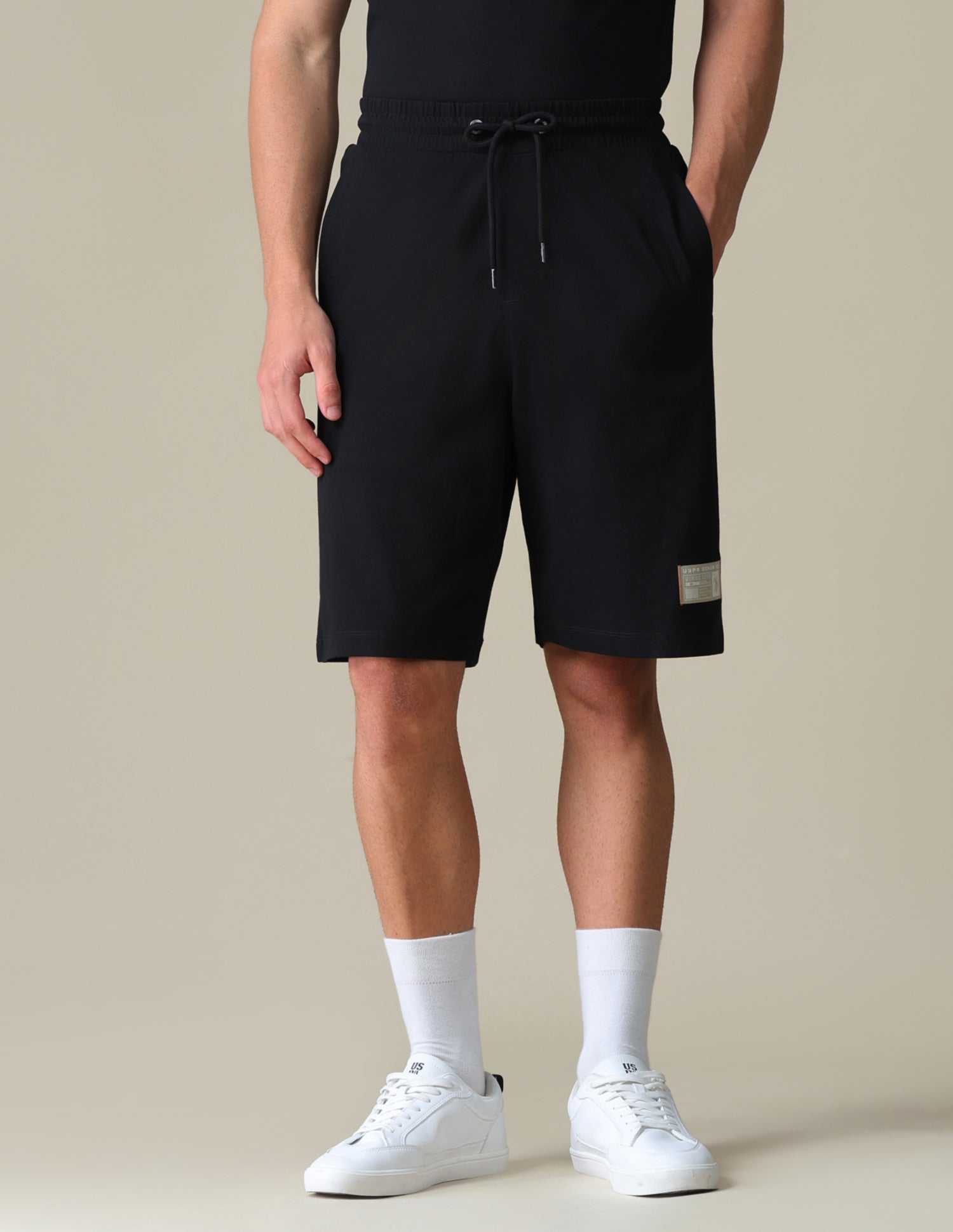 Regular Fit Knitted Shorts Black - U.S. Polo Assn. India | Large