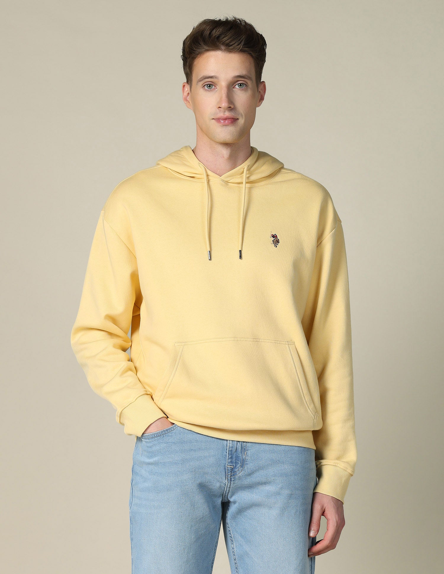 Relaxed Fit Solid Sweatshirt Medium Yellow - U.S. POLO ASSN. | Large