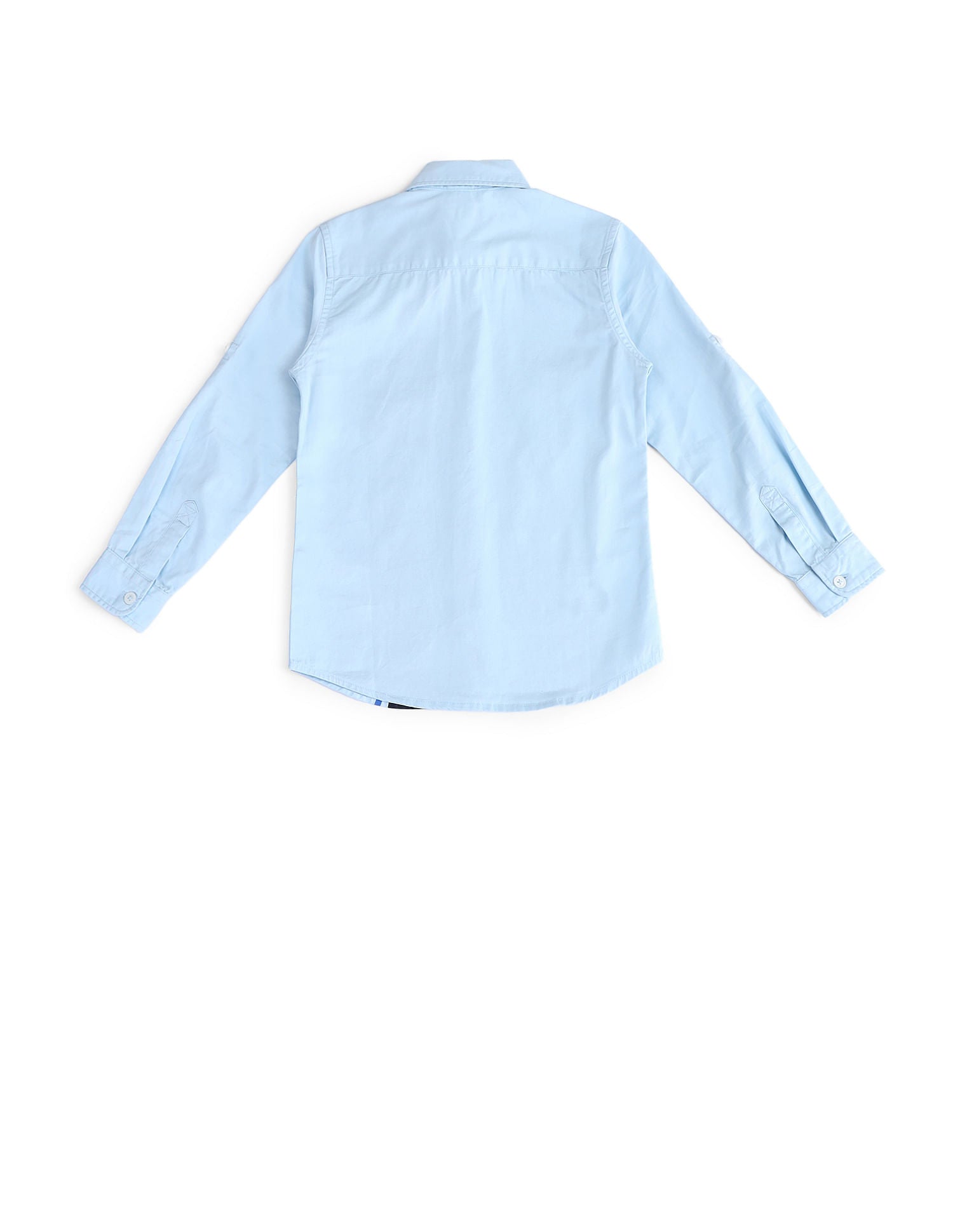 Boys Brand Printed Cotton Shirt Light Blue - U.S. POLO ASSN. | Large