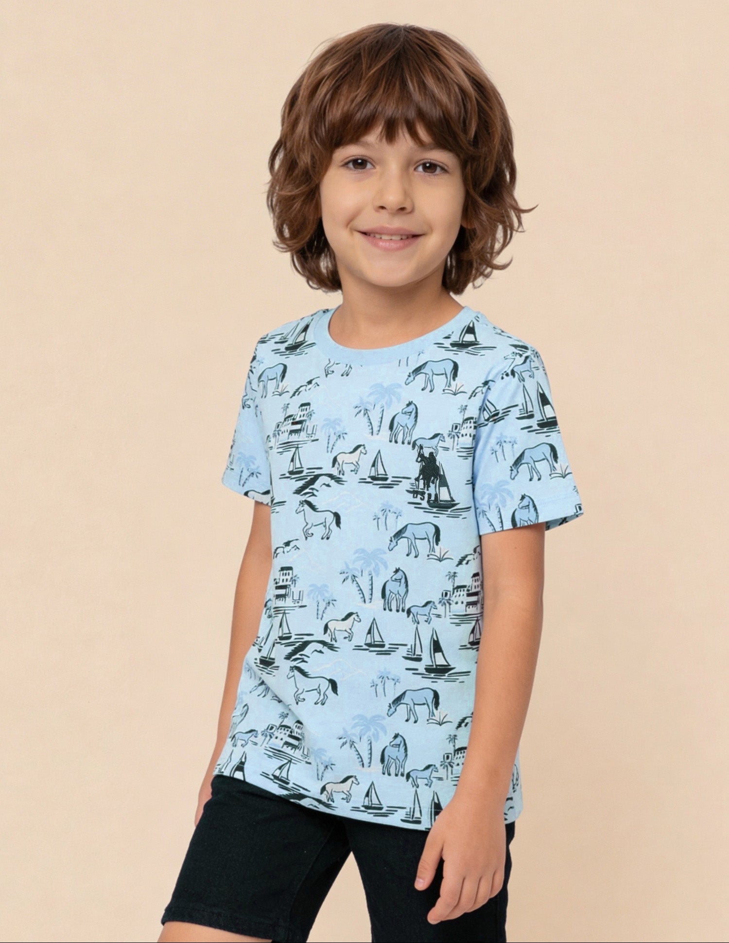 Brand Printed Regular Fit T-Shirt - Pack Of 2 Assorted - U.S. Polo Assn. India | Large