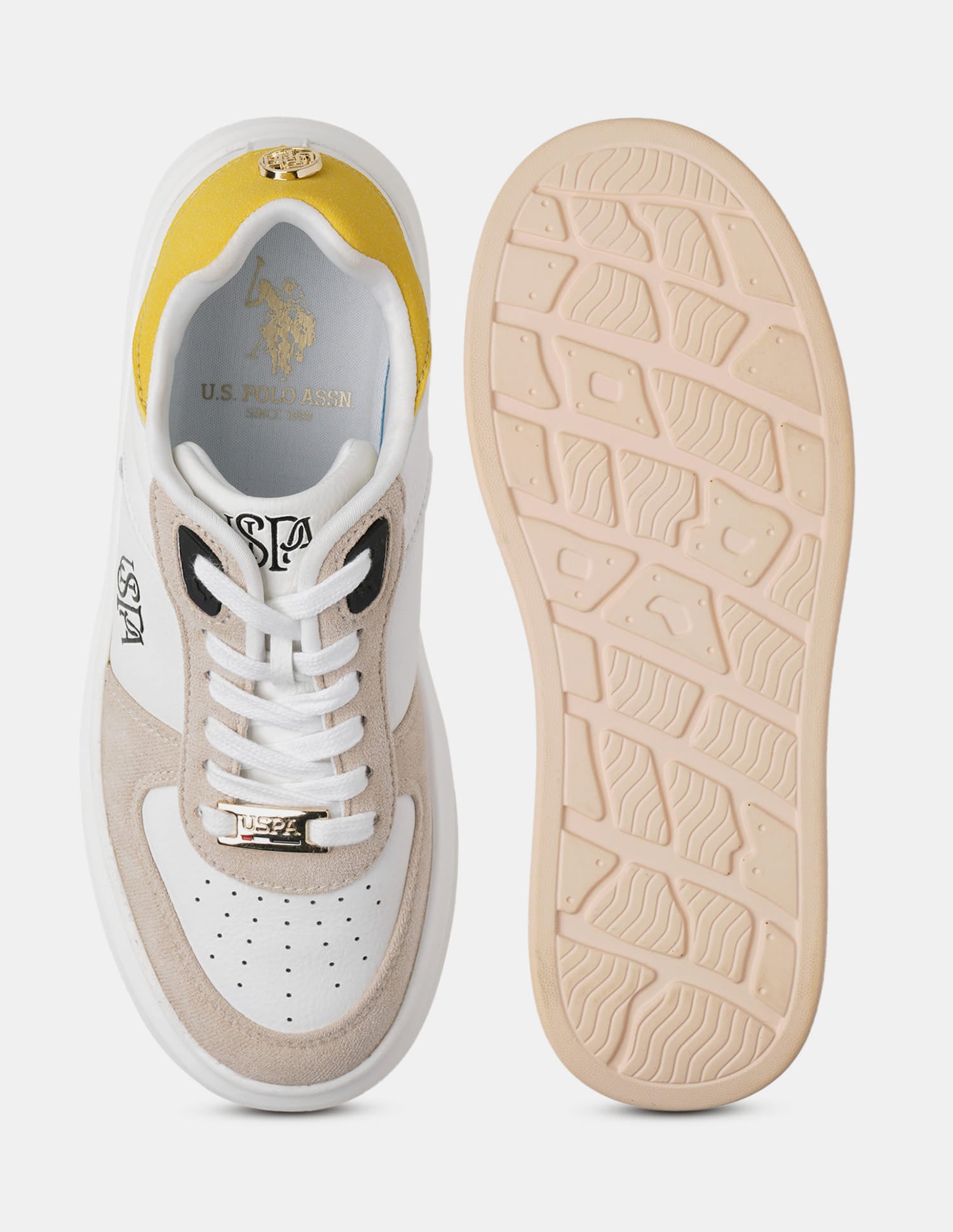 Women Ariella Low Top Sneakers Off White - U.S. Polo Assn. India | Large