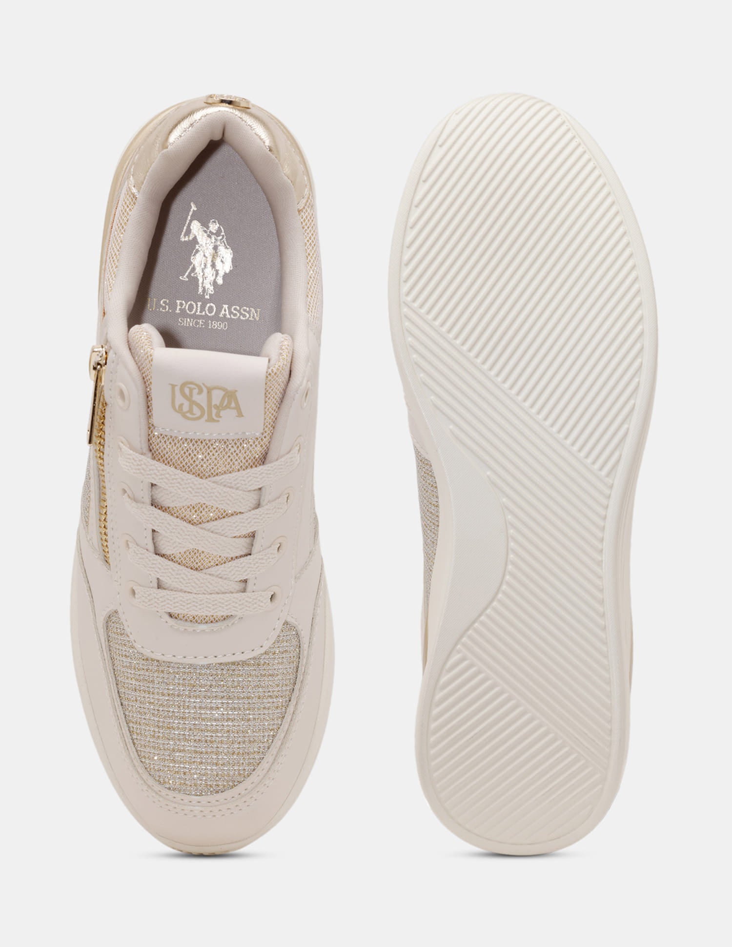 Liora Light Weight Wedge Shoes Gold - U.S. Polo Assn. India | Large