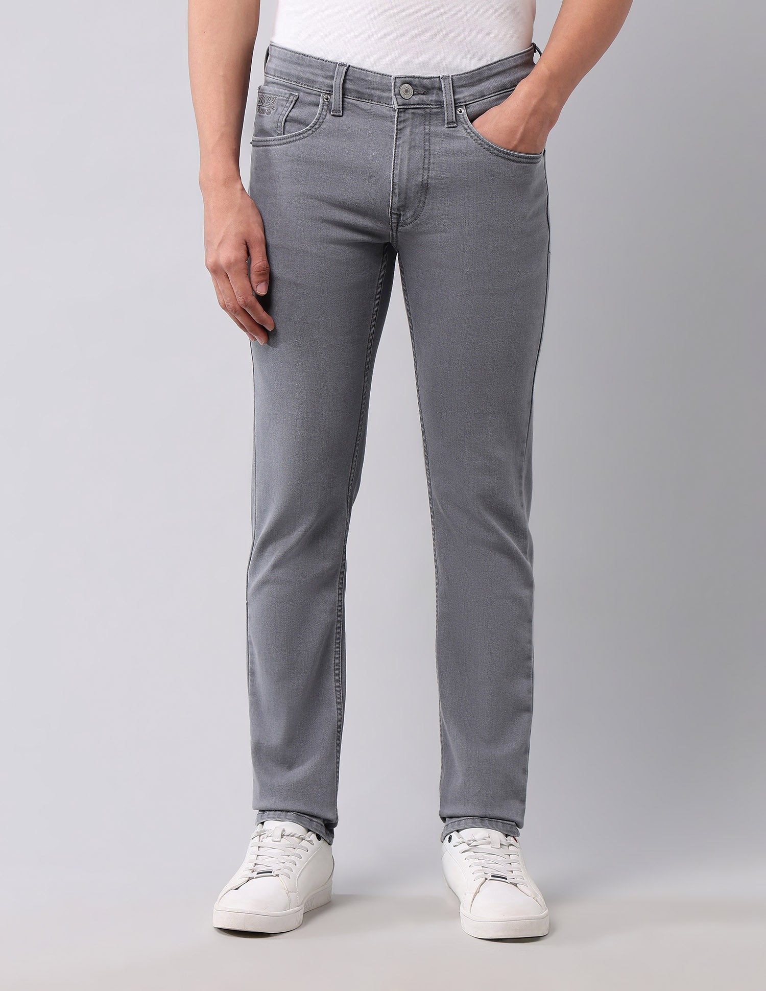 Regallo Skinny Fit Grey Jeans Grey - U.S. Polo Assn. India | Large