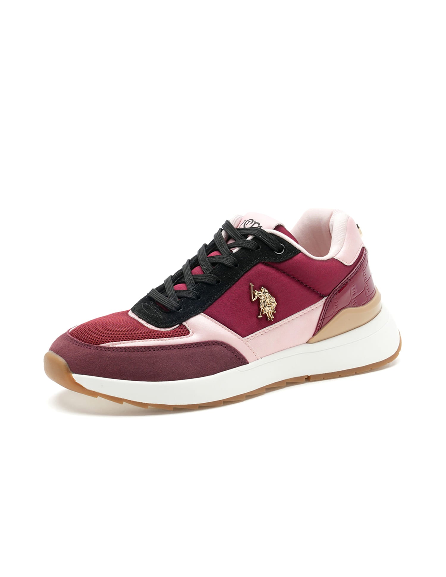 Women Colour Block Carrie Sneakers Maroon - U.S. Polo Assn. India | Large