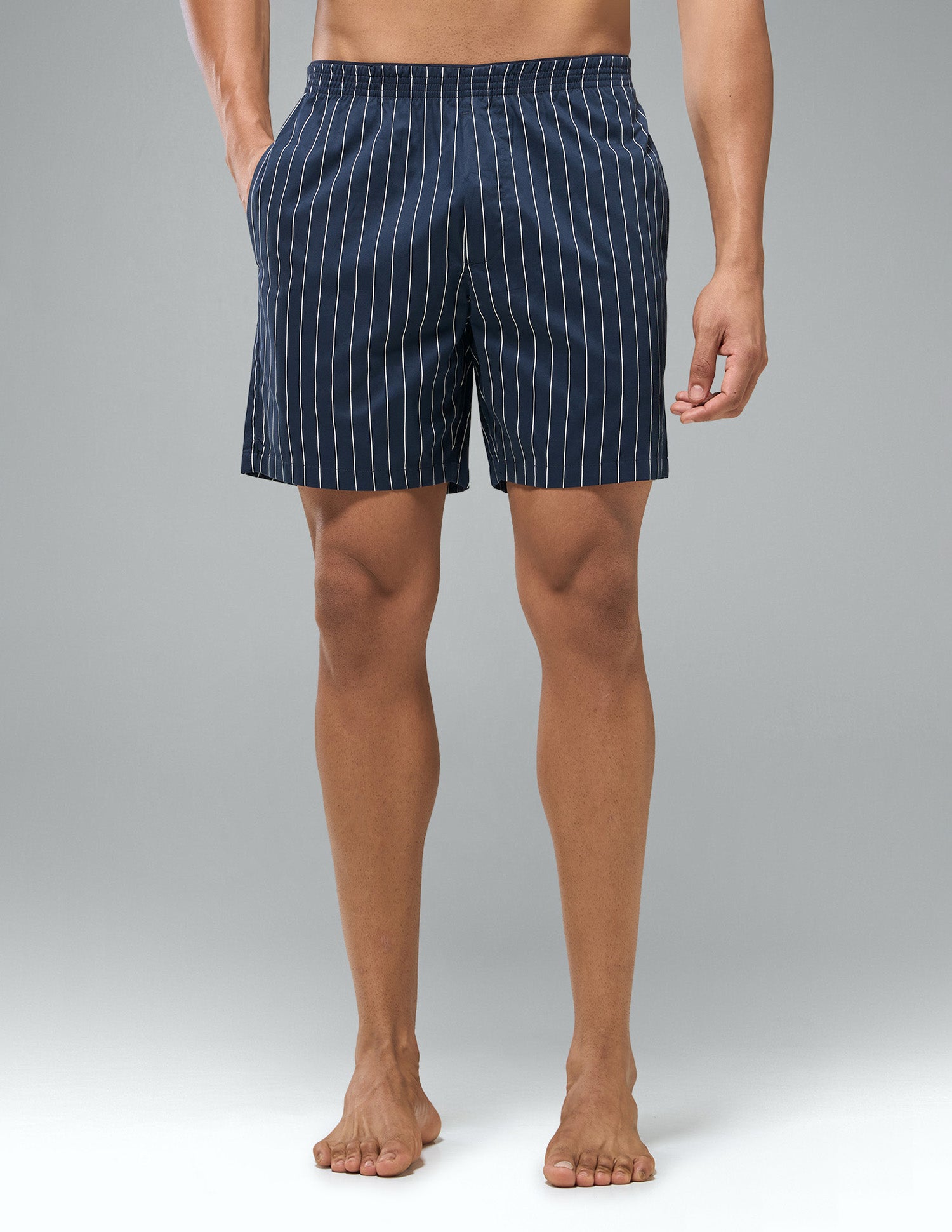 Printed Mid Rise OEX22 Boxer Shorts Navy - U.S. Polo Assn. India | Large