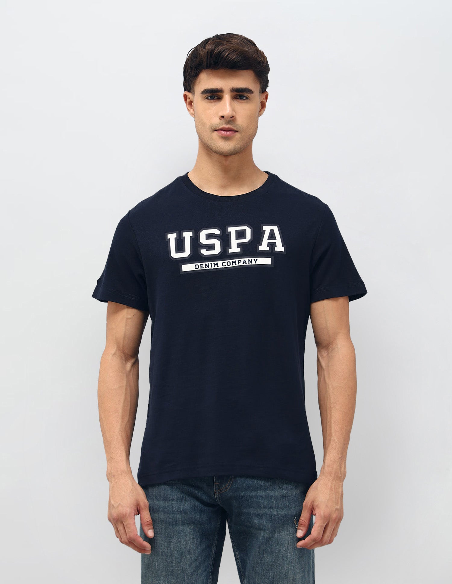 Brand Printed Regular Fit T-Shirt Navy - U.S. POLO ASSN. | Large