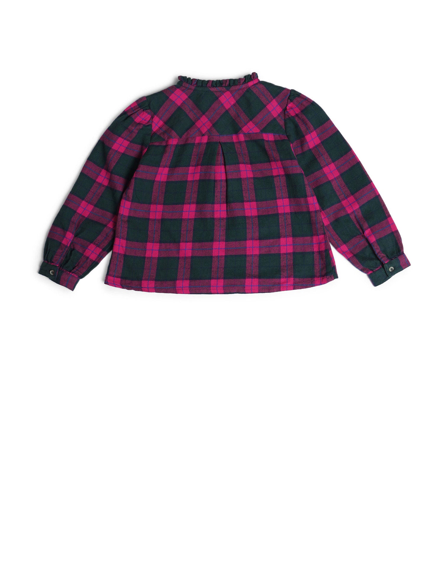 Girls Regular Fit Checked Top Red - U.S. Polo Assn. India | Large