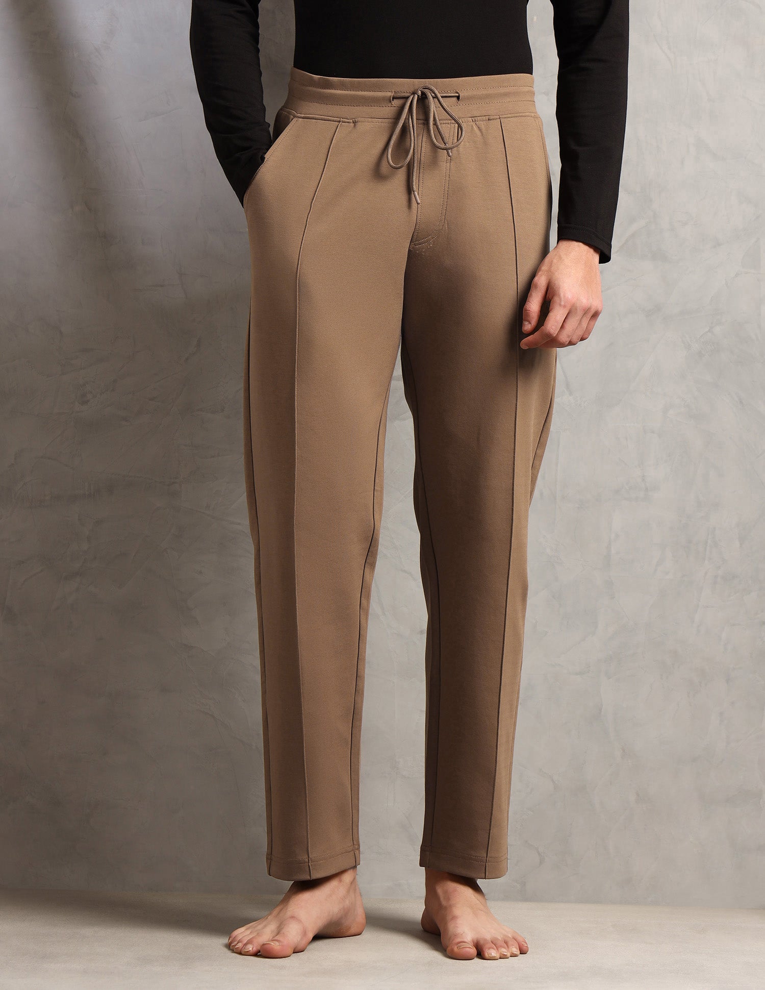 Cotton Stretch Mid Rise PR002-PL Lounge Pants - Pack Of 1 Malt Ball - U.S. Polo Assn. India | Large