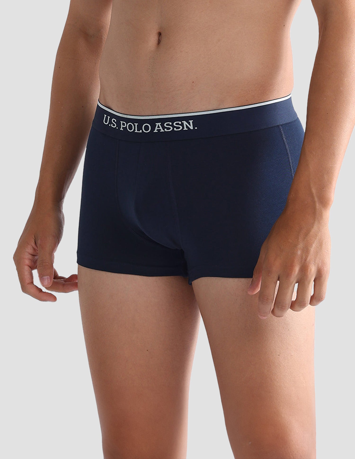 Antibacterial Solid ET004 Trunks - Pack Of 3 Black, Port Royal and Navy - U.S. POLO ASSN. | Large