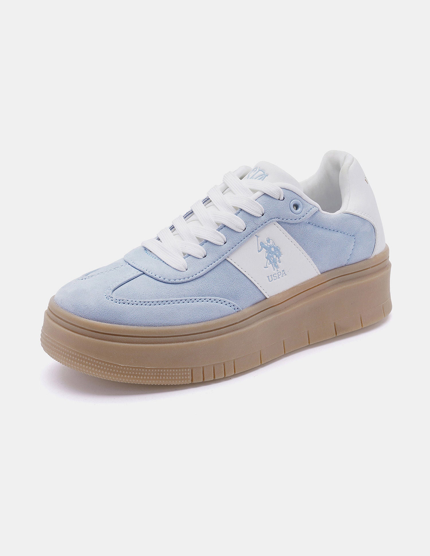 Women Colourblocked Zaira Sneakers Light Blue - U.S. Polo Assn. India | Large