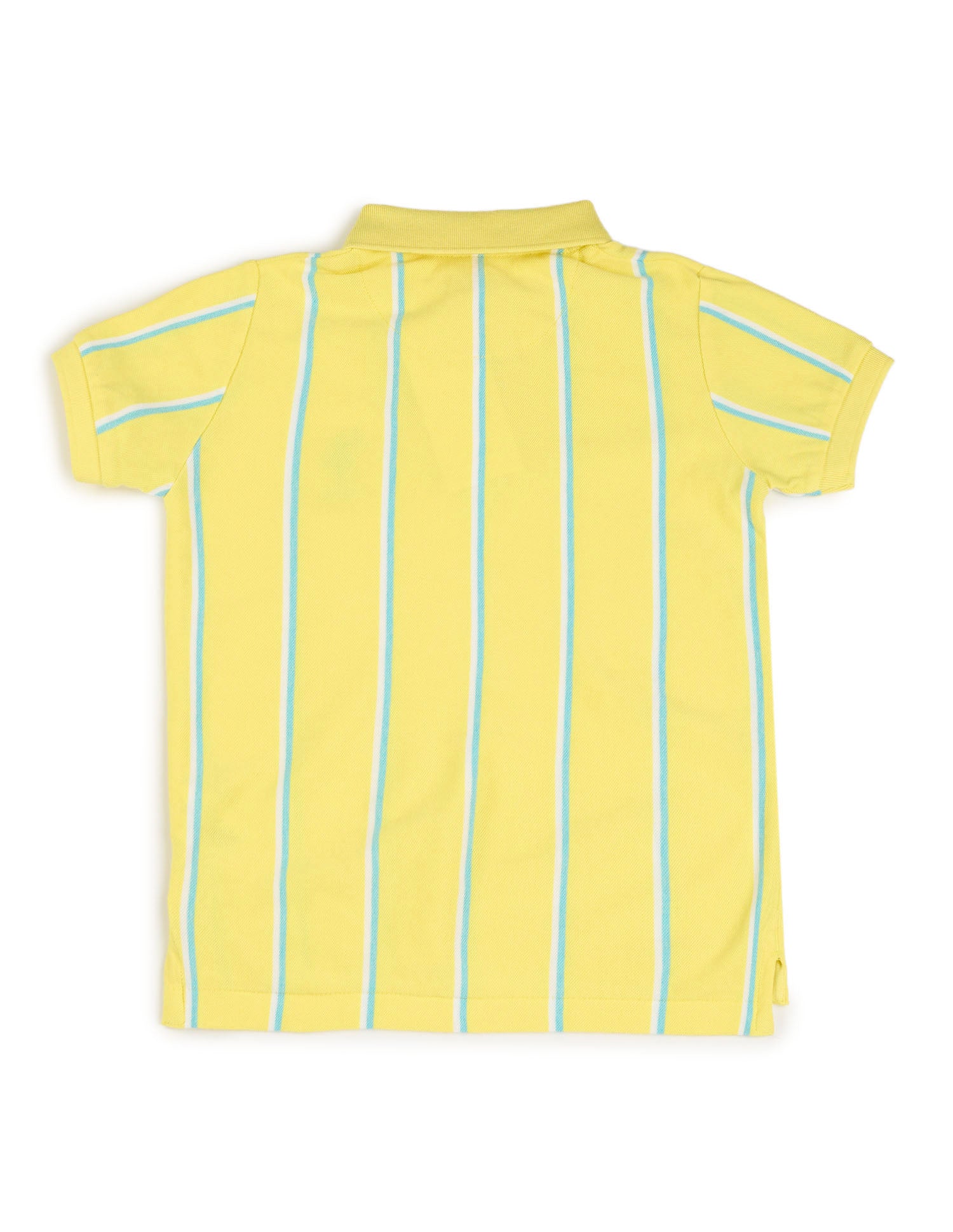Boys Vertical Striped Regular Fit Polo Shirt Light Yellow - U.S. POLO ASSN. | Large