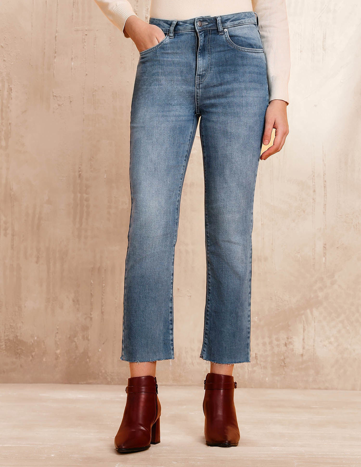 High Rise Straight Fit Jeans Blue - U.S. POLO ASSN. | Large