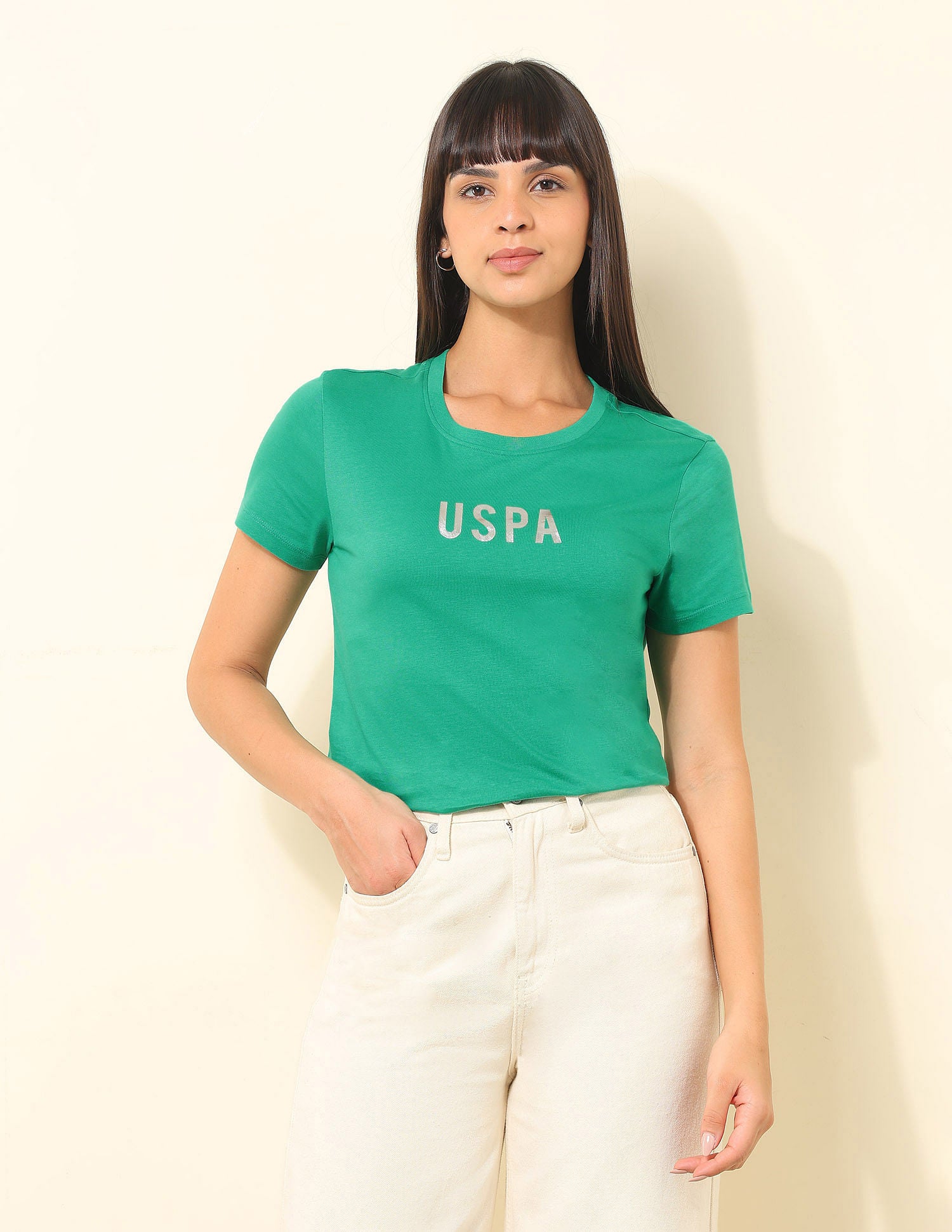 Regular Fit Brand Printed T-Shirt Green - U.S. POLO ASSN. | Large