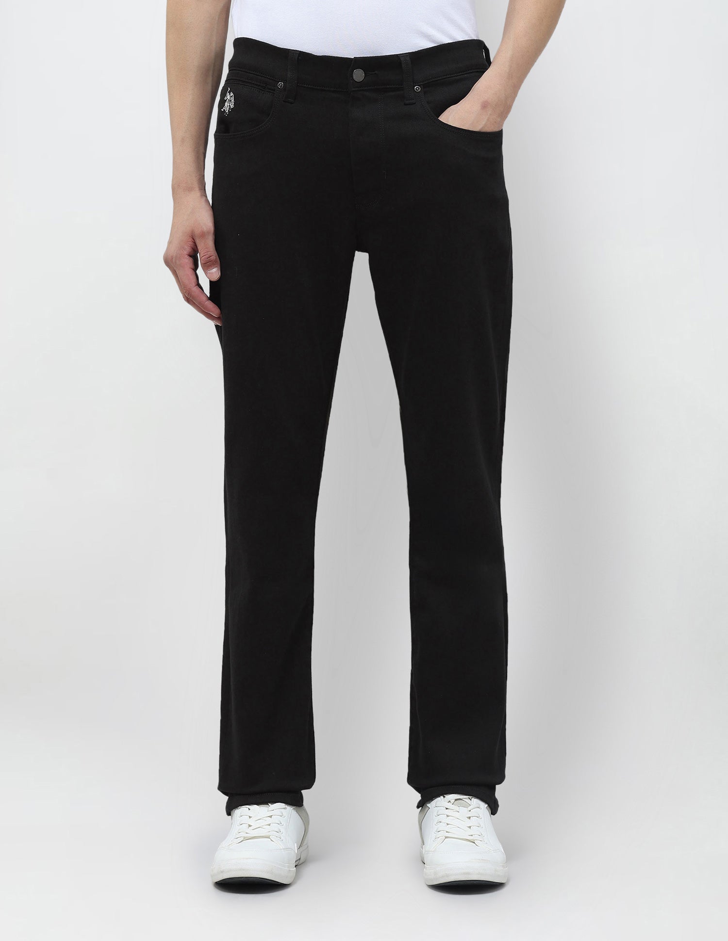 Harold Slim Straight Fit Black Jeans Black - U.S. POLO ASSN. | Large