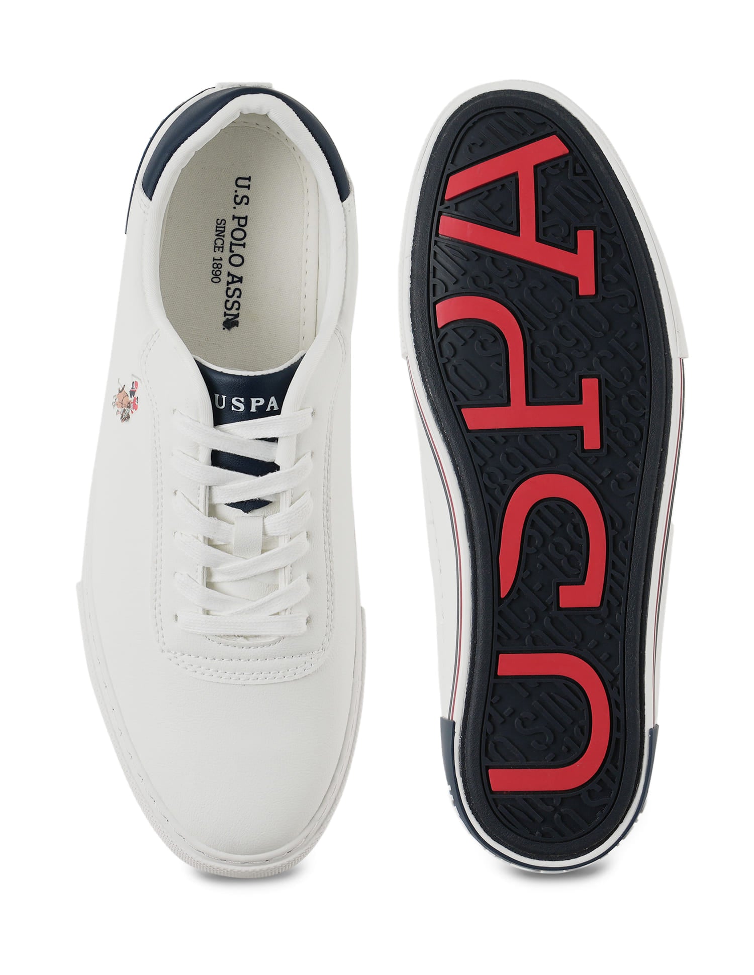 Men Solid Moore 6.0 Sneakers Off White - U.S. Polo Assn. India | Large