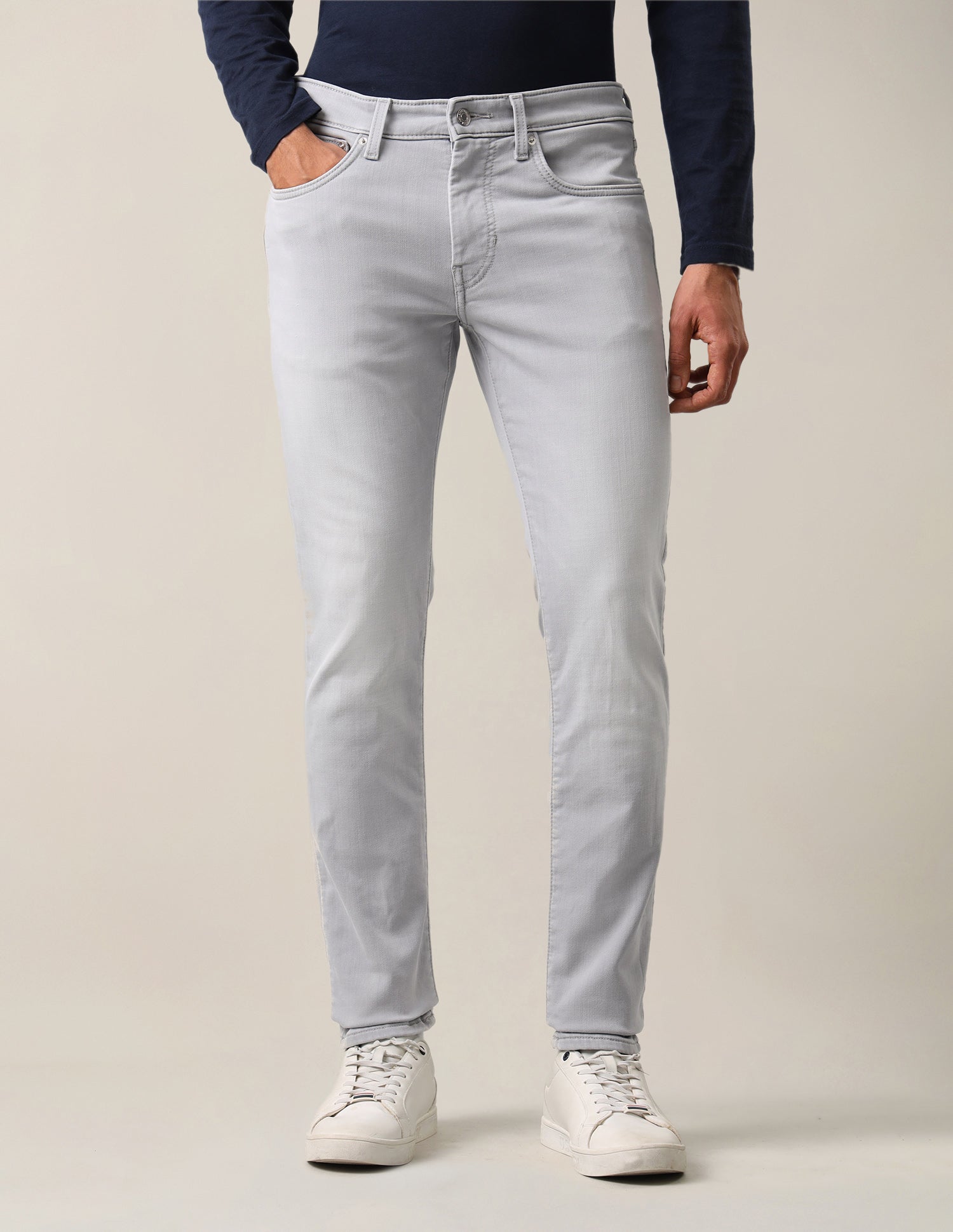 Brandon Slim-Tapered Fit Grey Jeans Washed Grey - U.S. Polo Assn. India | Large