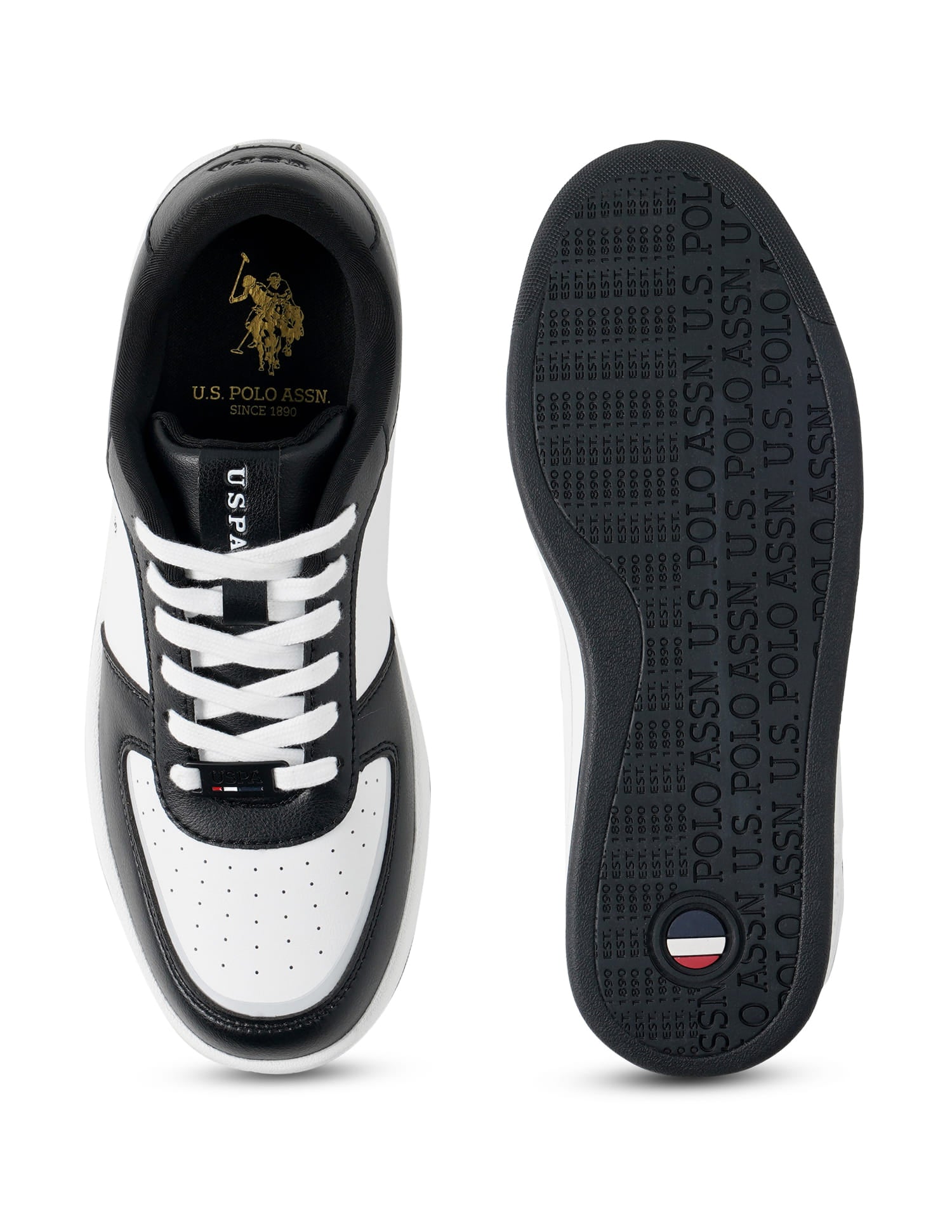 Rein Black Sneakers Shoes Black - U.S. Polo Assn. India | Large