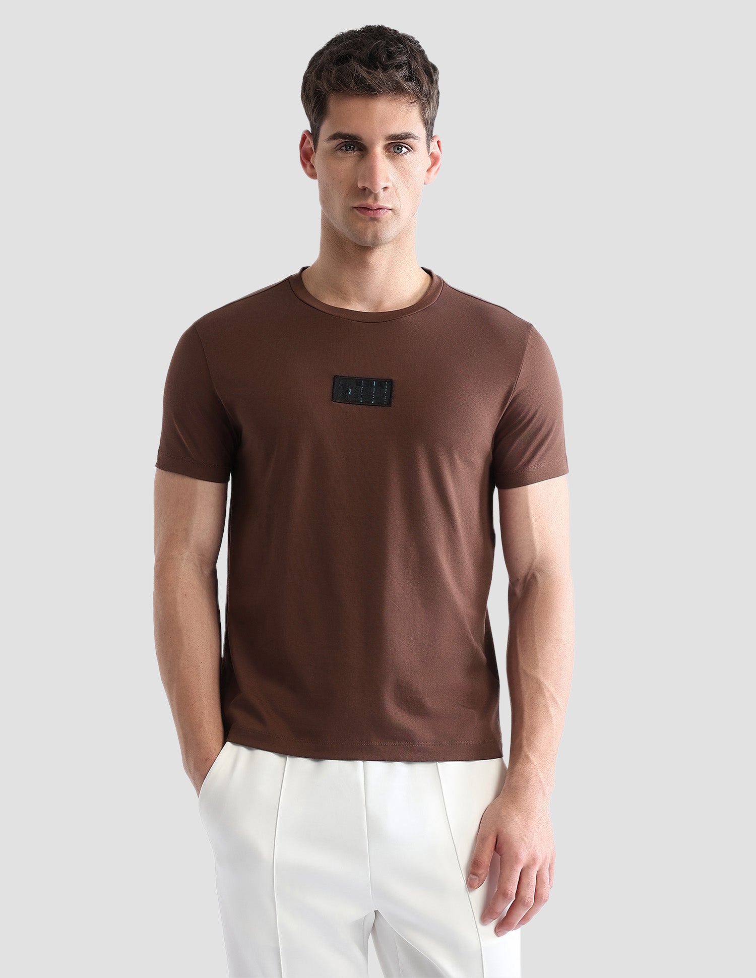 Solid Regular Fit Active T-Shirt Brown - U.S. POLO ASSN. | Large