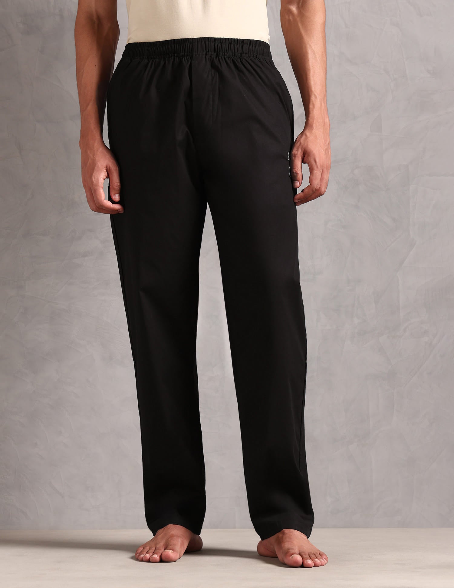 Relaxed Fit Solid LP003 Lounge Pants - Pack Of 1 Black - U.S. Polo Assn. India | Large