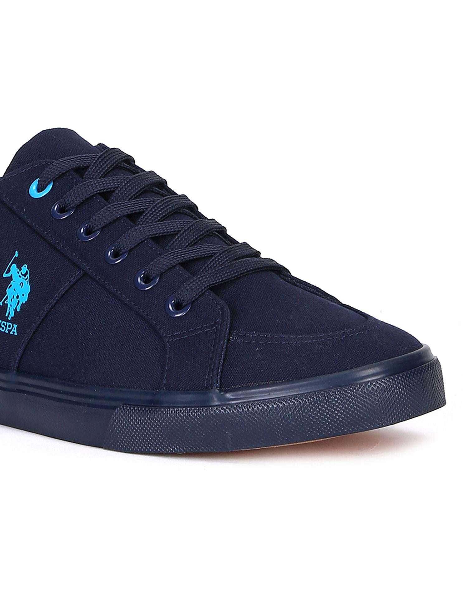 Contrast Stripe Canvas Clarkin Sneakers Navy - U.S. POLO ASSN. | Large