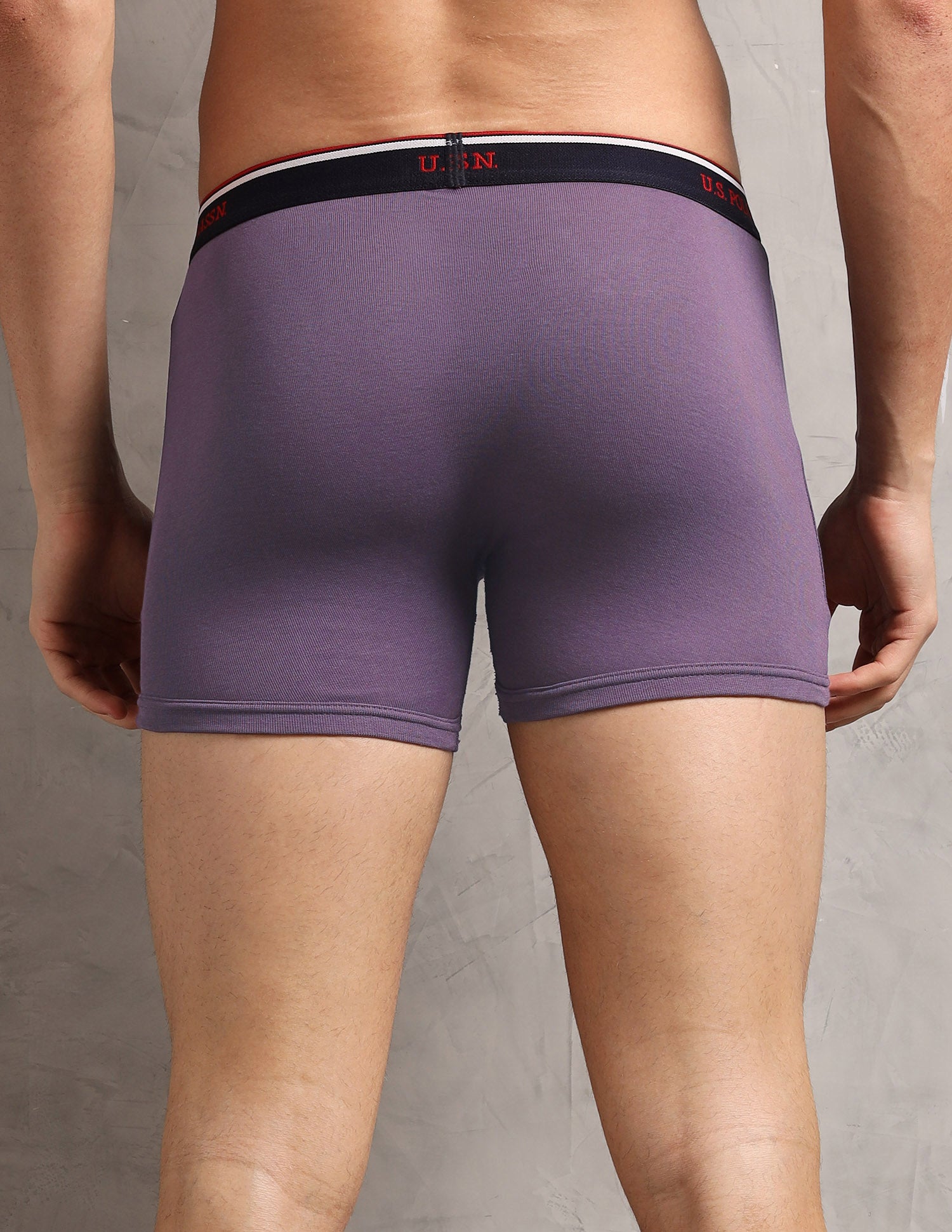 Breathable Soft Cotton I667-P1 Trunks - Pack Of 1 Deep Purple - U.S. Polo Assn. India | Large