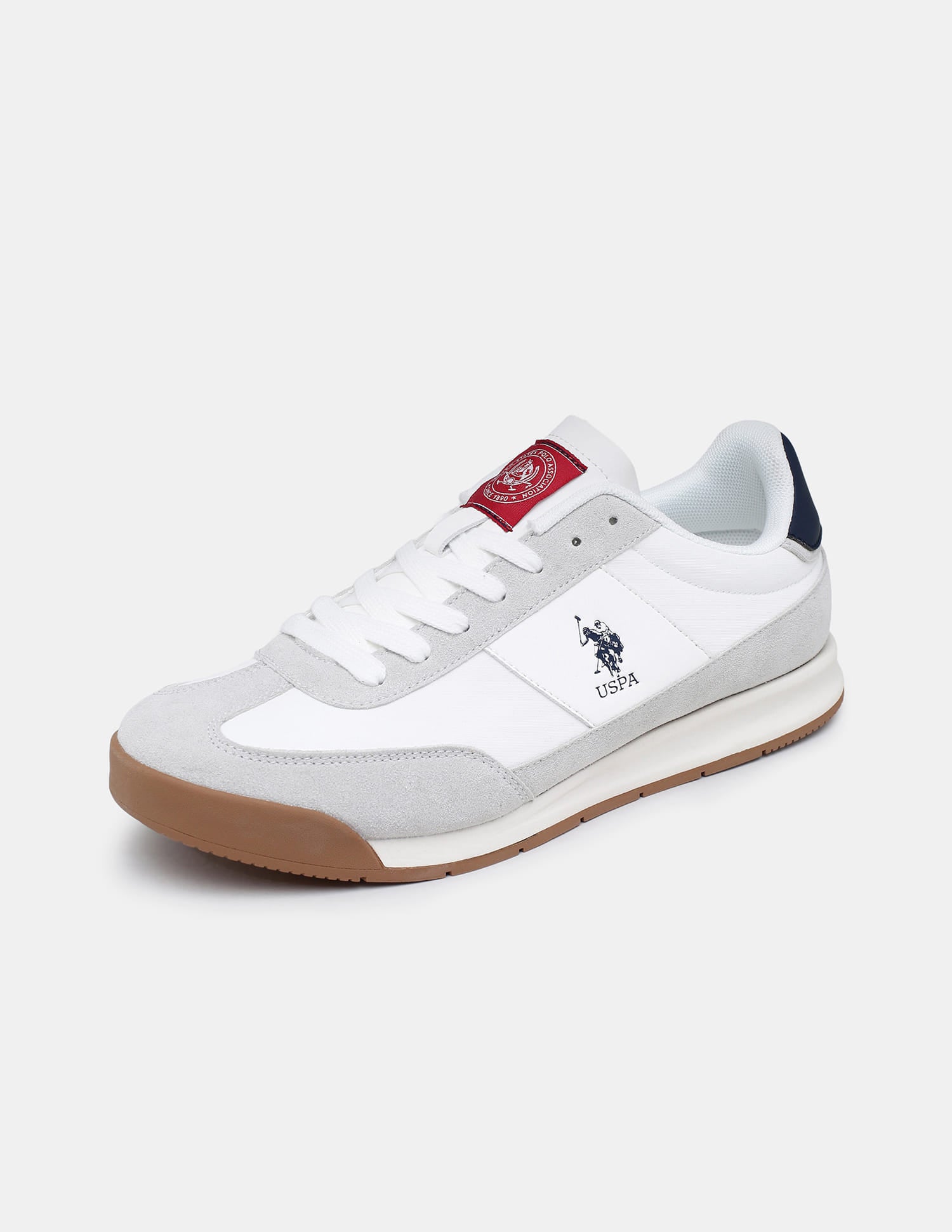 Colour Blocked Lace Ups Gallop Sneakers Off White - U.S. Polo Assn. India | Large