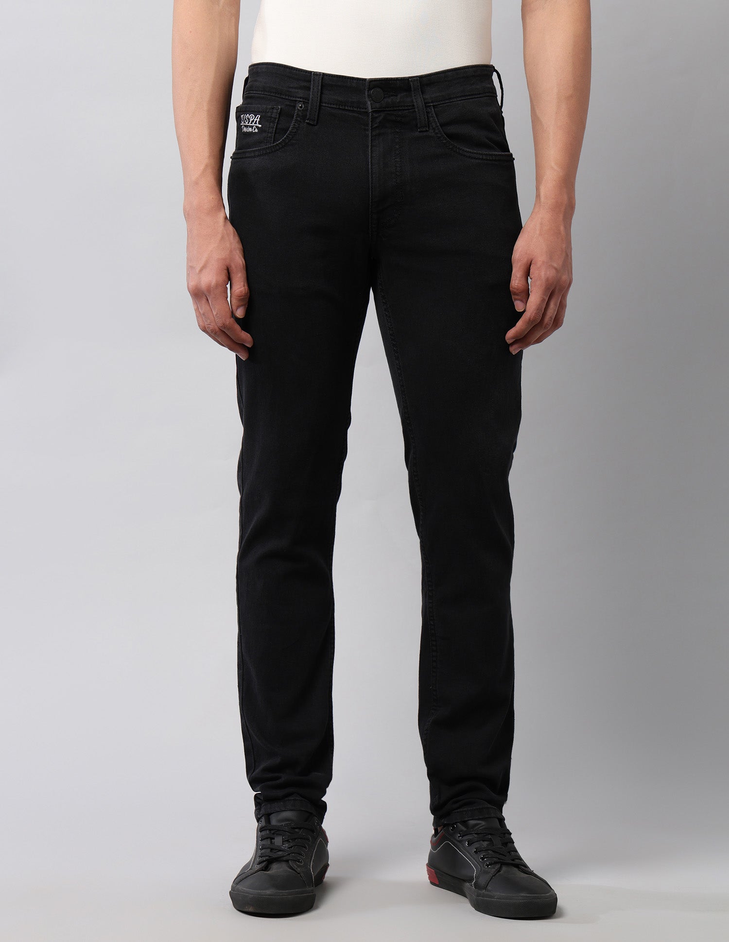 Brandon Slim Tapered Fit Black Jeans Black - U.S. POLO ASSN. | Large
