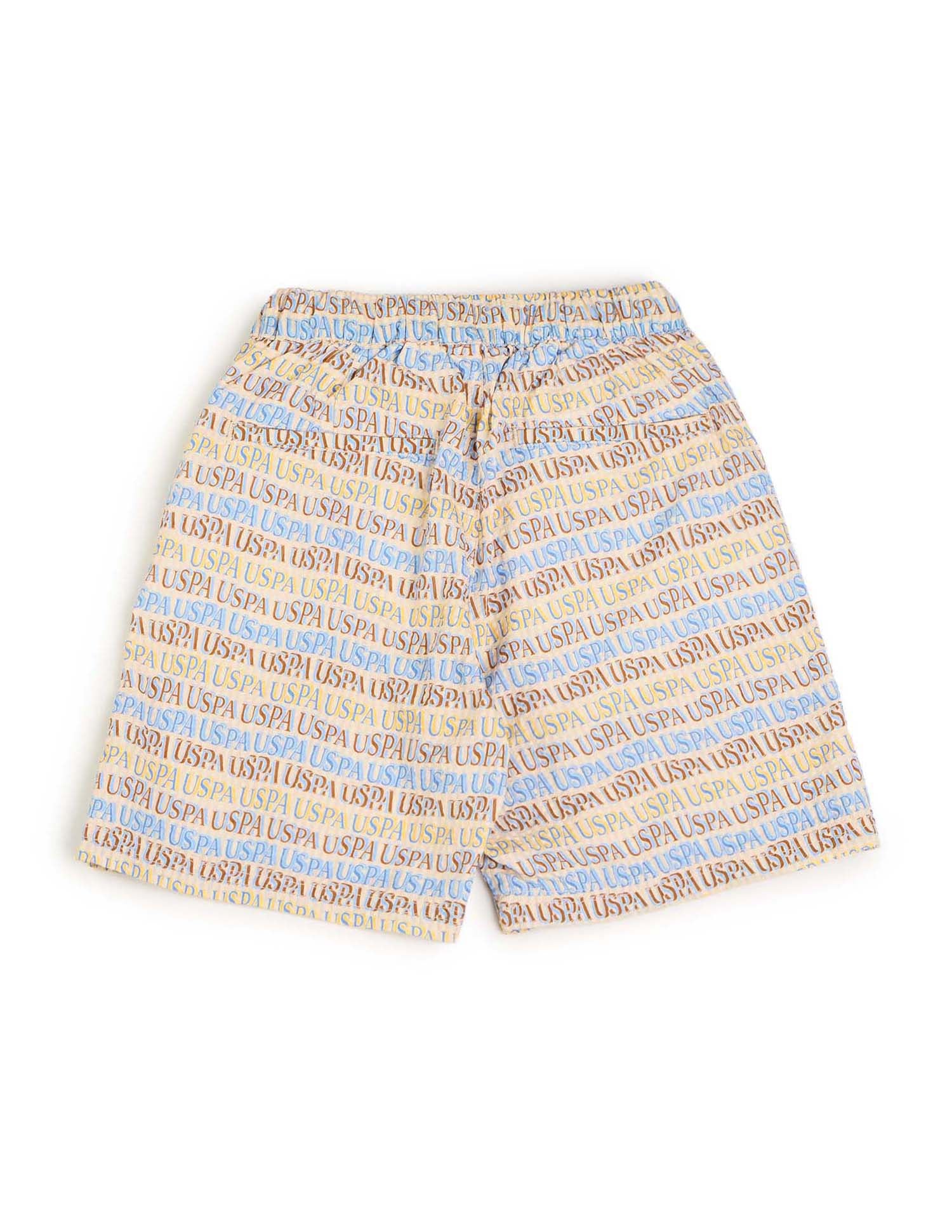 Boys Brand Printed Knitted Shorts Multi - U.S. POLO ASSN. | Large