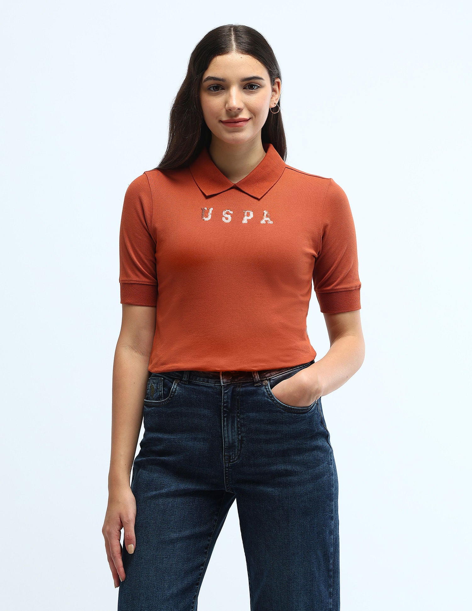 Brand Regular Fit Polo Shirt Light Brown - U.S. POLO ASSN. | Large