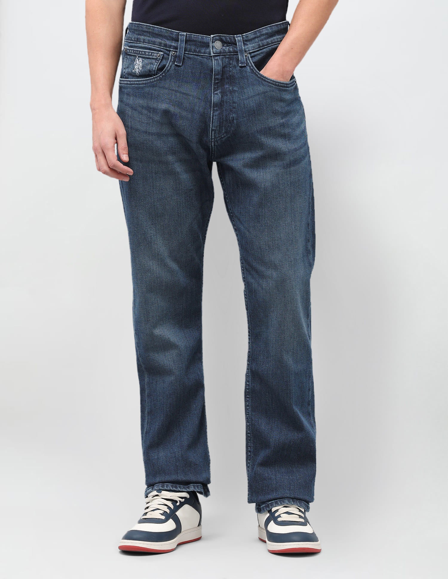 Solid Connor Fit Jeans Blue - U.S. Polo Assn. India | Large