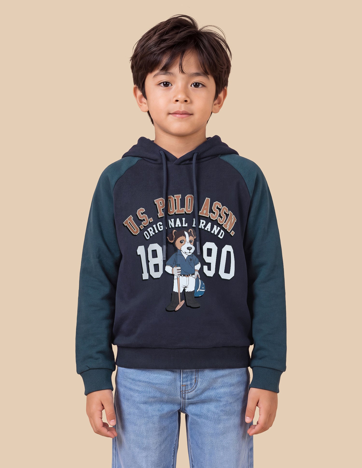 Graphic Brand Printed Regular Fit Sweatshirt Navy - U.S. Polo Assn. India | Large