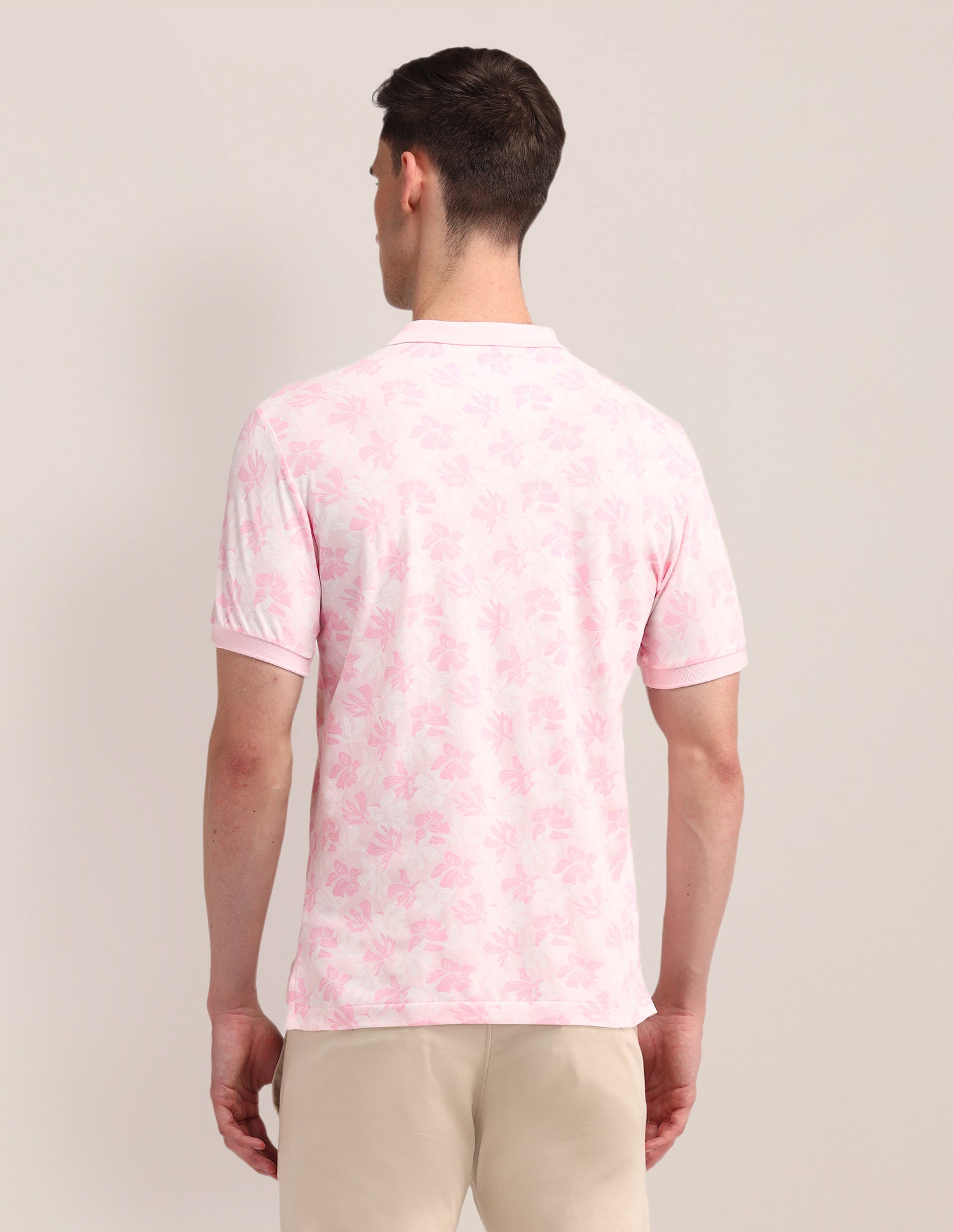 Abstract Cotton Polo Shirt Light Pink - U.S. Polo Assn. India | Large