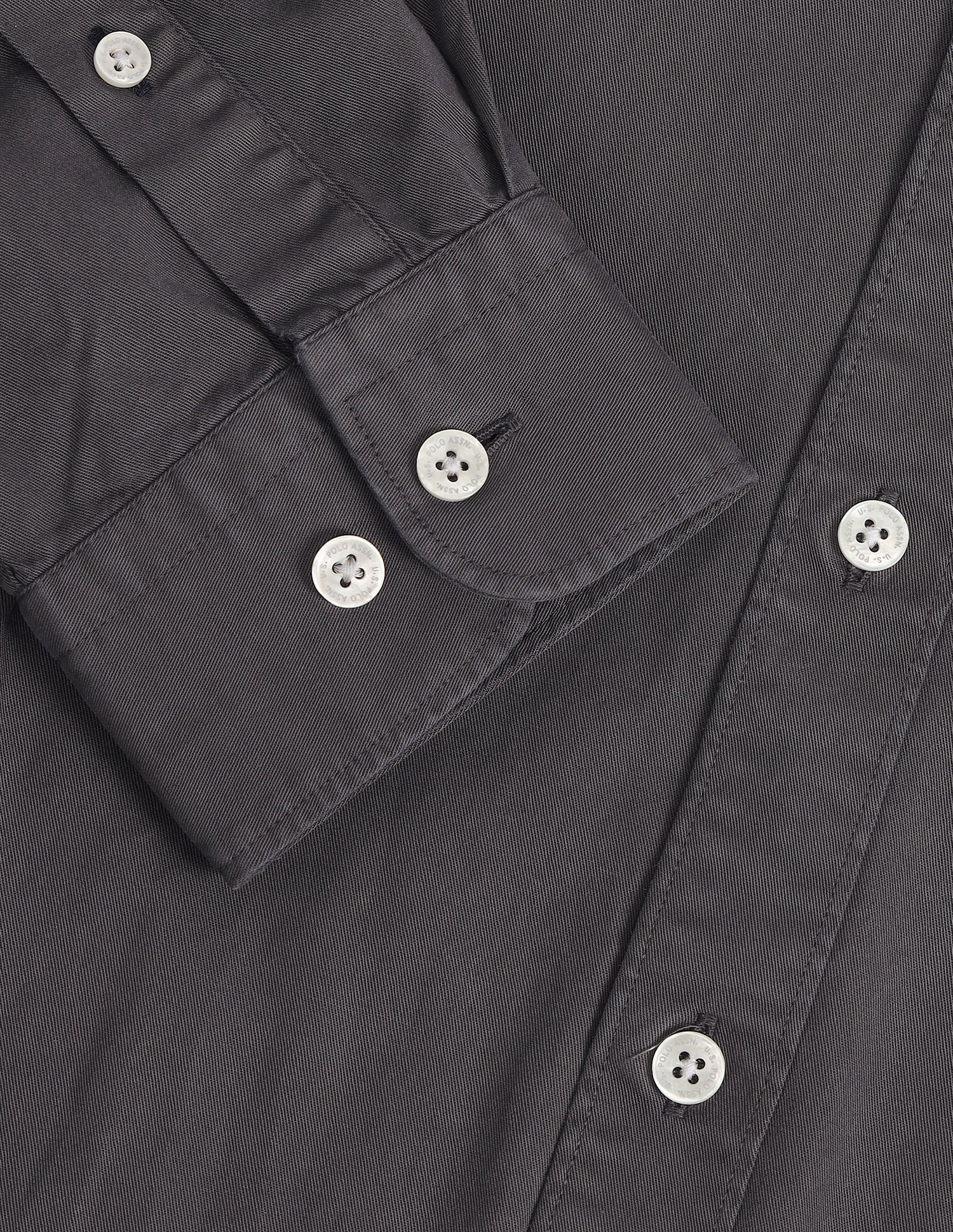 Slim Fit Cotton Shirt Light Grey - U.S. POLO ASSN. | Large