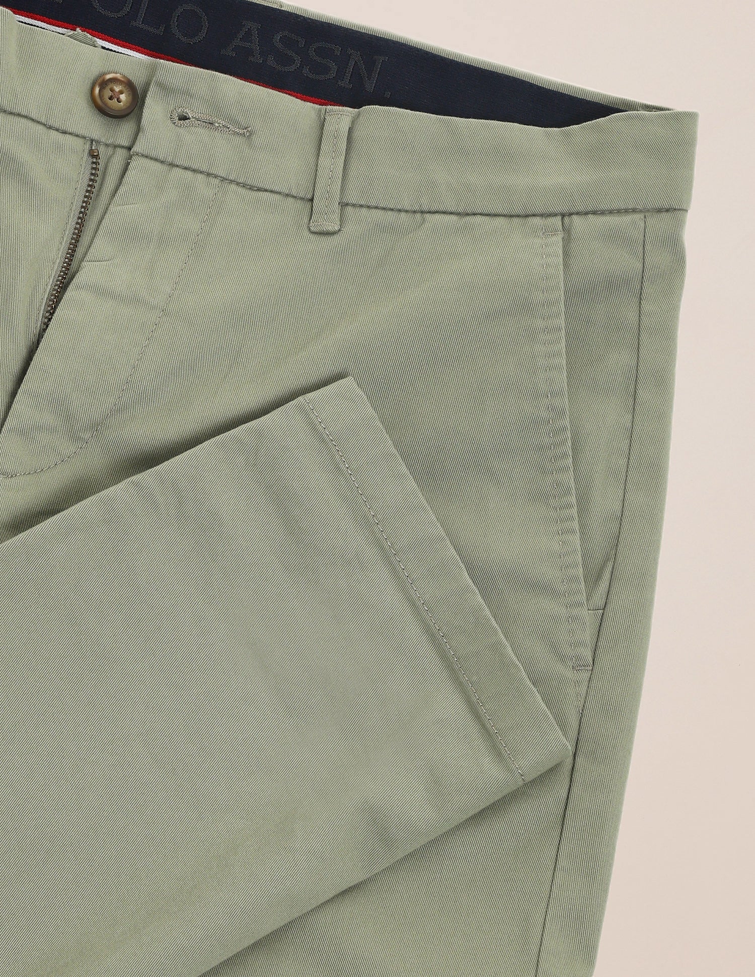Denver Slim Fit Regular Trousers Light-Green - U.S. POLO ASSN. | Large