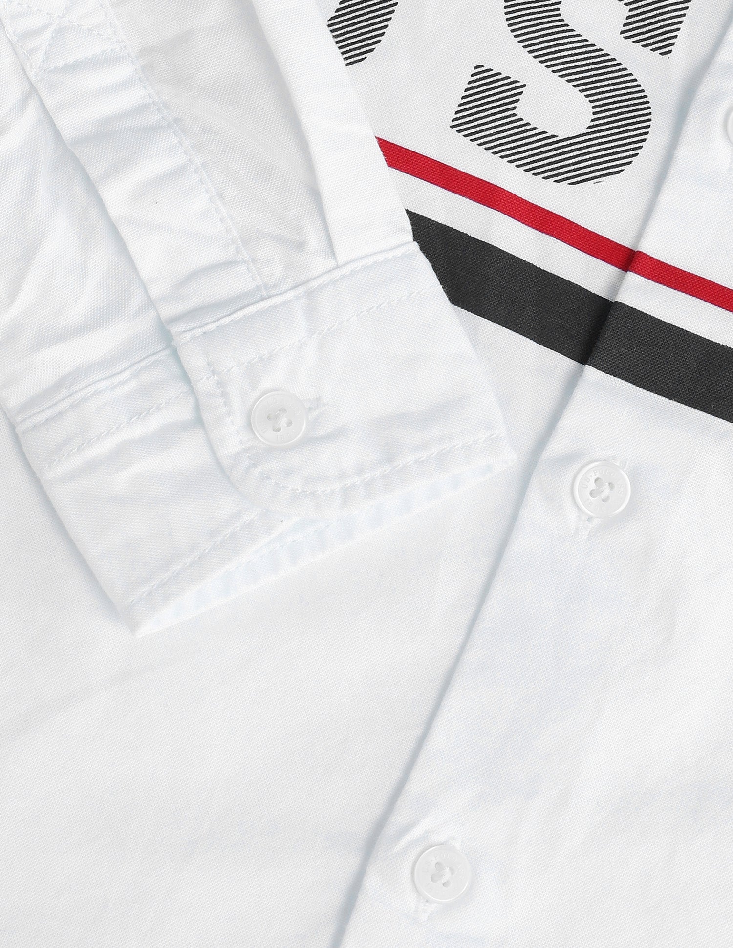 Boys Regular Fit Brand Printed Shirt White - U.S. Polo Assn. India | Large