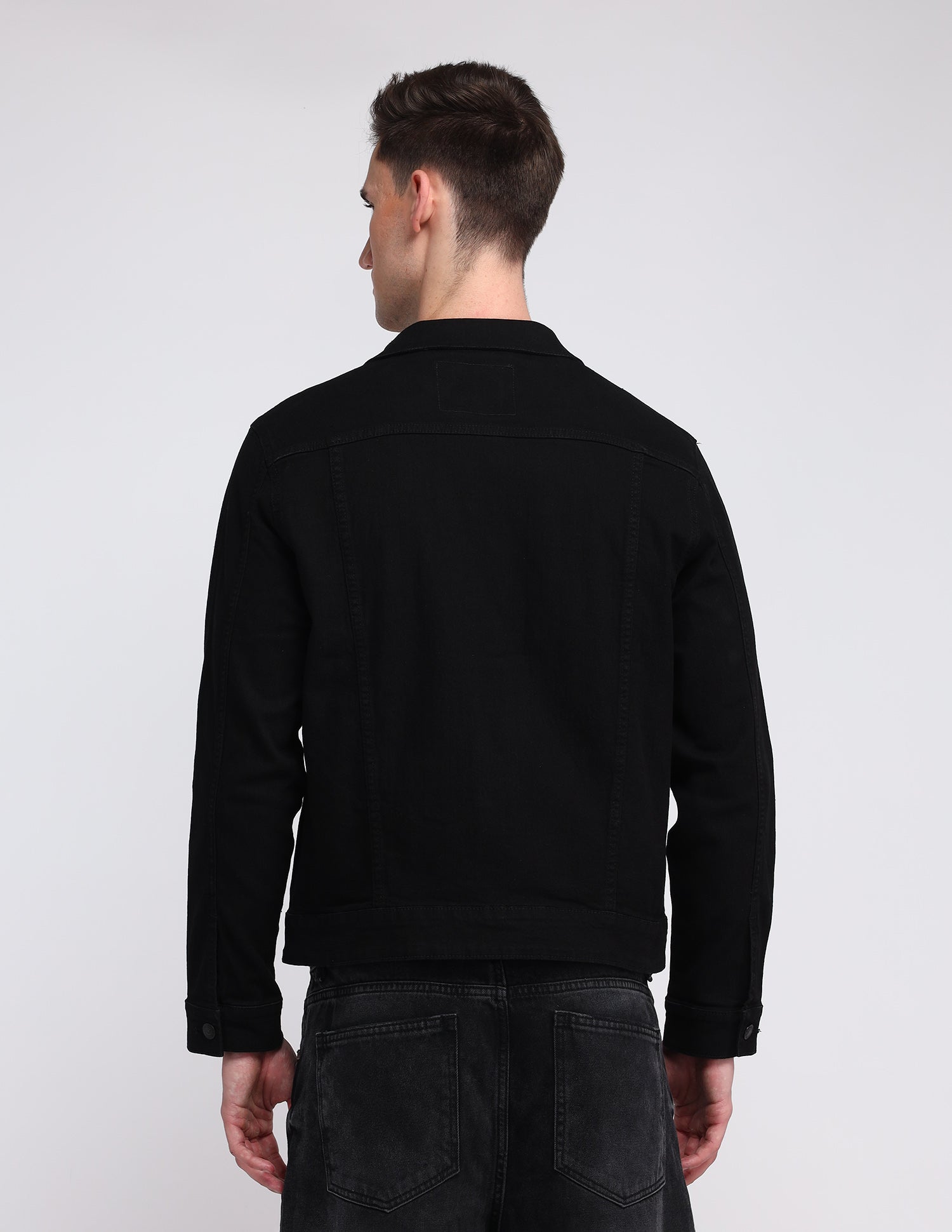 Solid Spread Collar Jacket Black - U.S. Polo Assn. India | Large