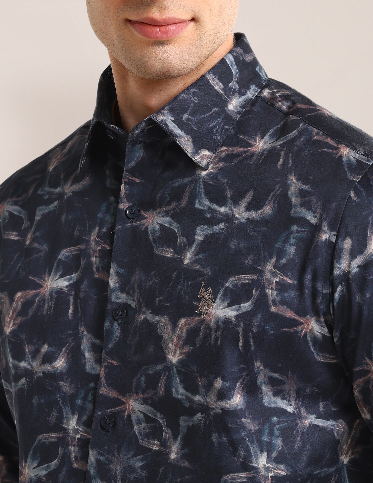 Abstract Regular Fit Shirt Navy - U.S. Polo Assn. India | Large