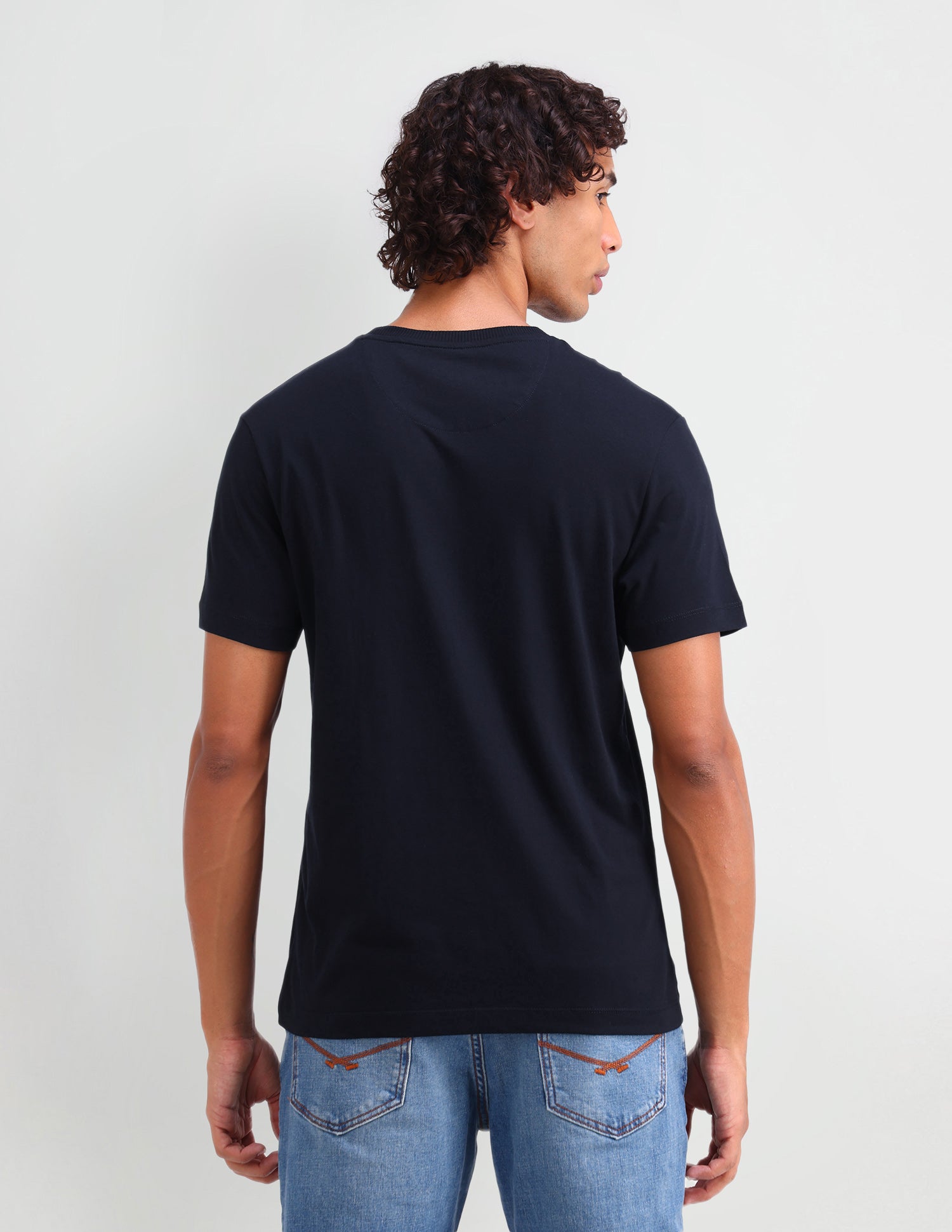 Graphic Printed Muscle Fit T-Shirt Navy - U.S. Polo Assn. India | Large