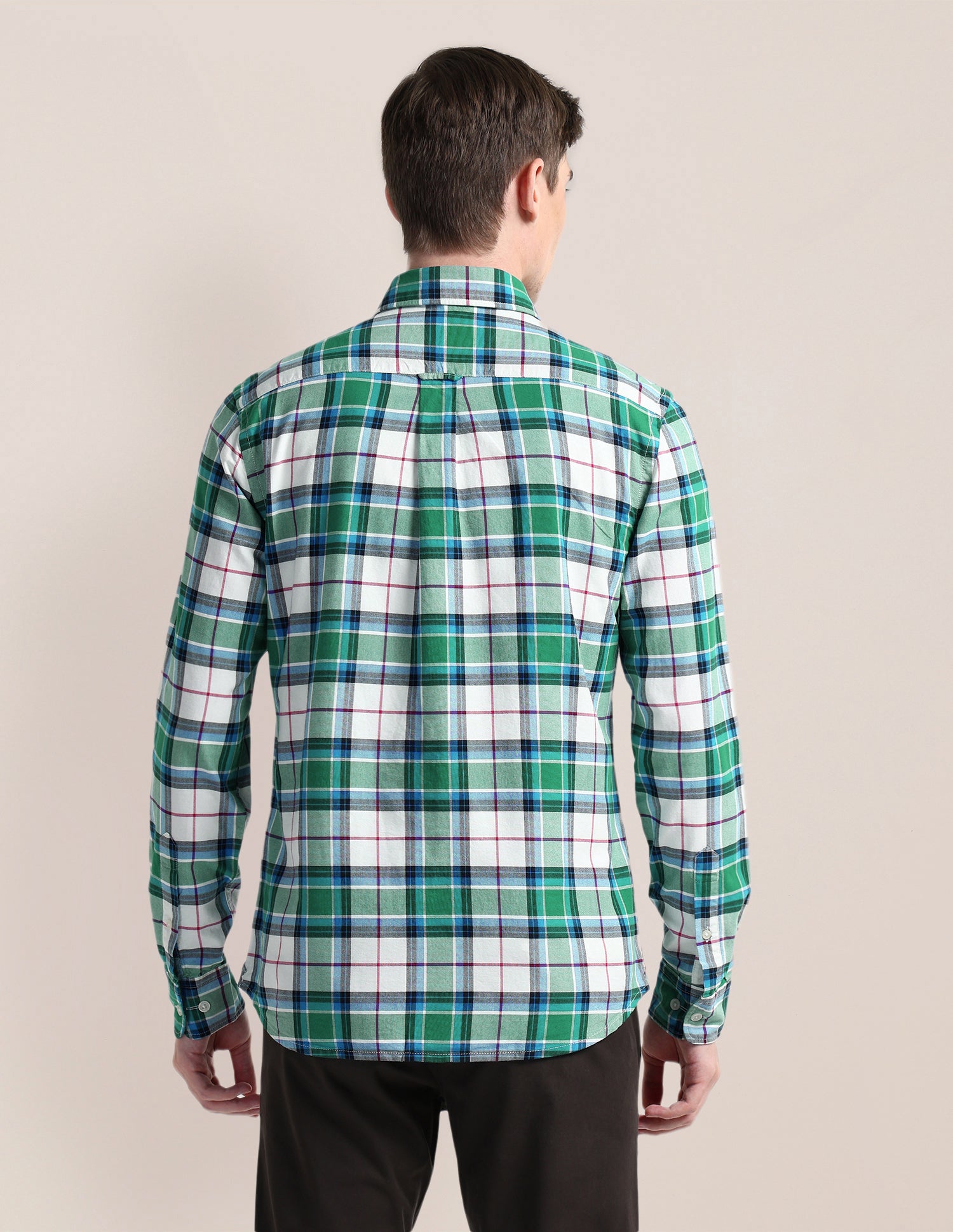 Plaid Checked Regular Fit Shirt Green - U.S. Polo Assn. India | Large