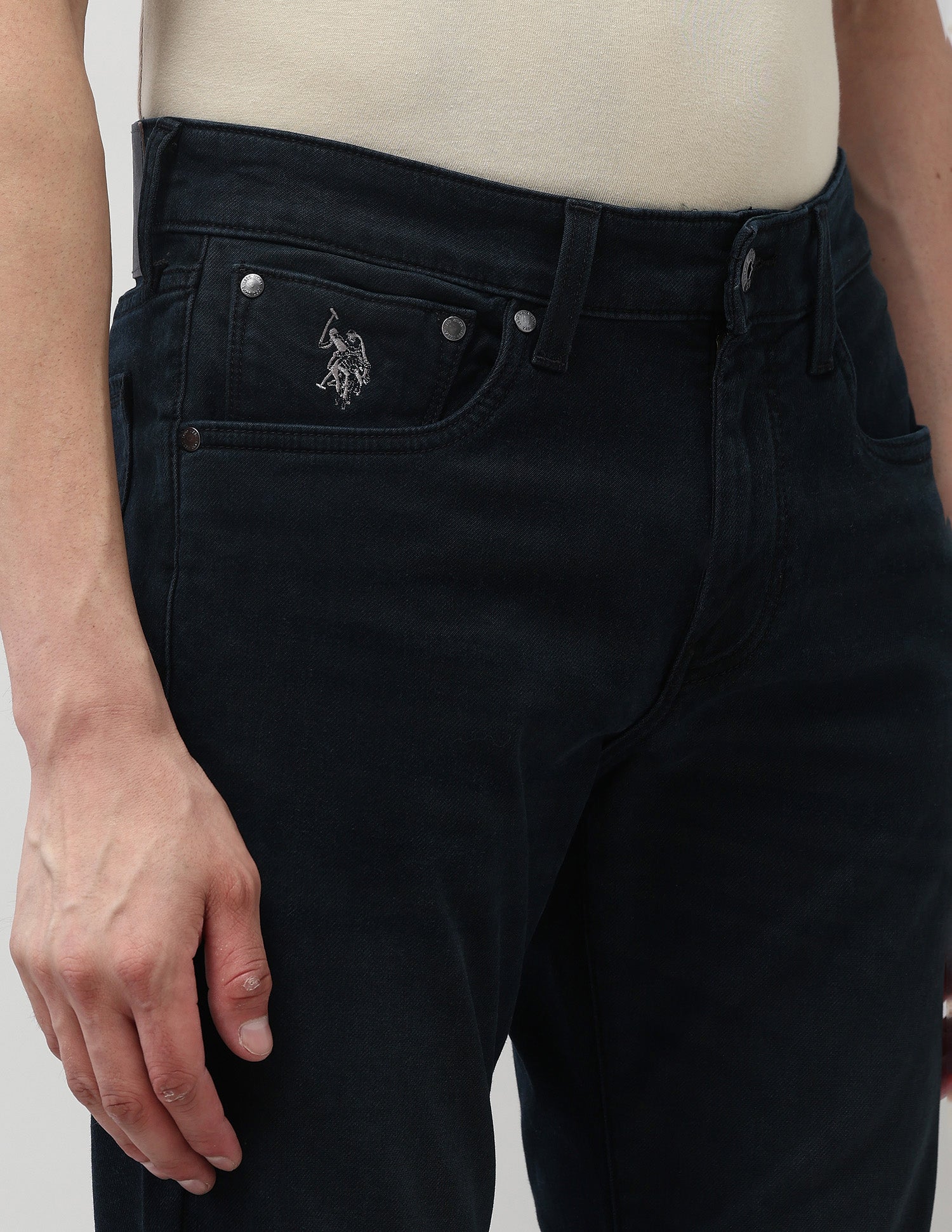 Brandon Slim Tapered Fit Green Jeans Dark Wash - U.S. POLO ASSN. | Large