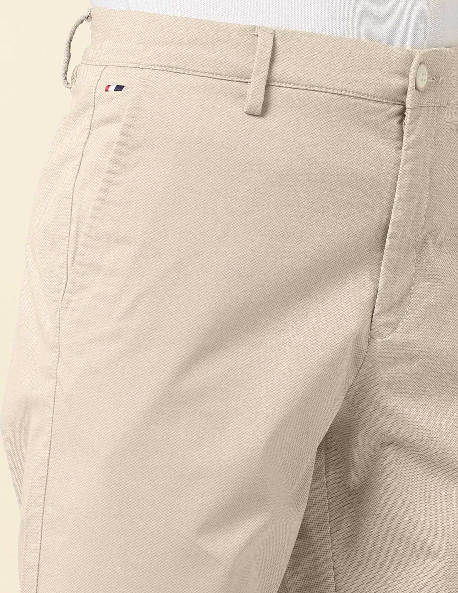 Riley Straight Fit Twill Trousers Beige - U.S. POLO ASSN. | Large