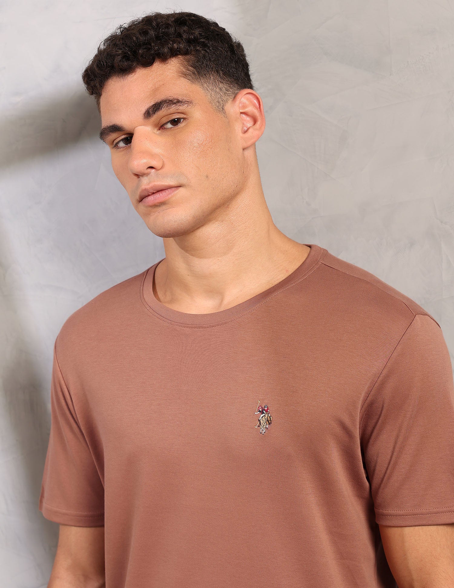 Supima Cotton Skin Safe Pe002 Lounge T-Shirt - Pack Of 1 Russet - U.S. Polo Assn. India | Large